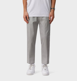 Printed Twill Slim Kobe pant - Regular - White/Black