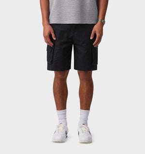 Ezra Cargo Short - Washed Black