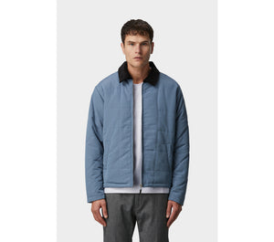 Leon Quilted Jacket - Smokey Blue