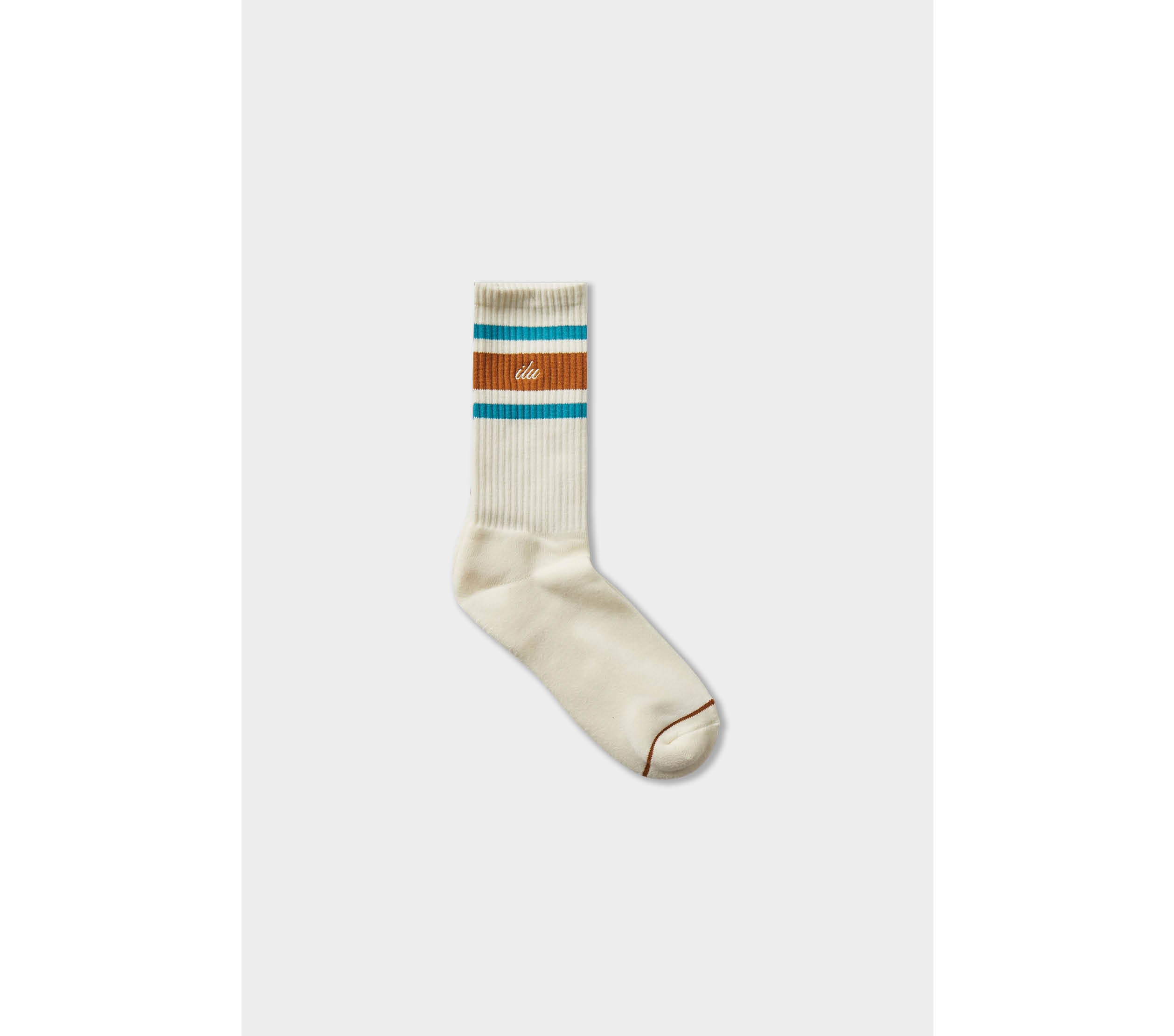 Tottenham Sock - Off White/Teal