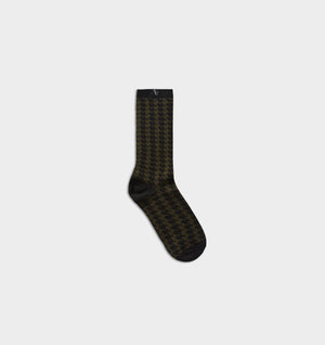 Check Basic Sock - Charcoal/Woodhill