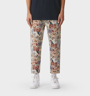 Cropped 90s Denim - Cream Floral