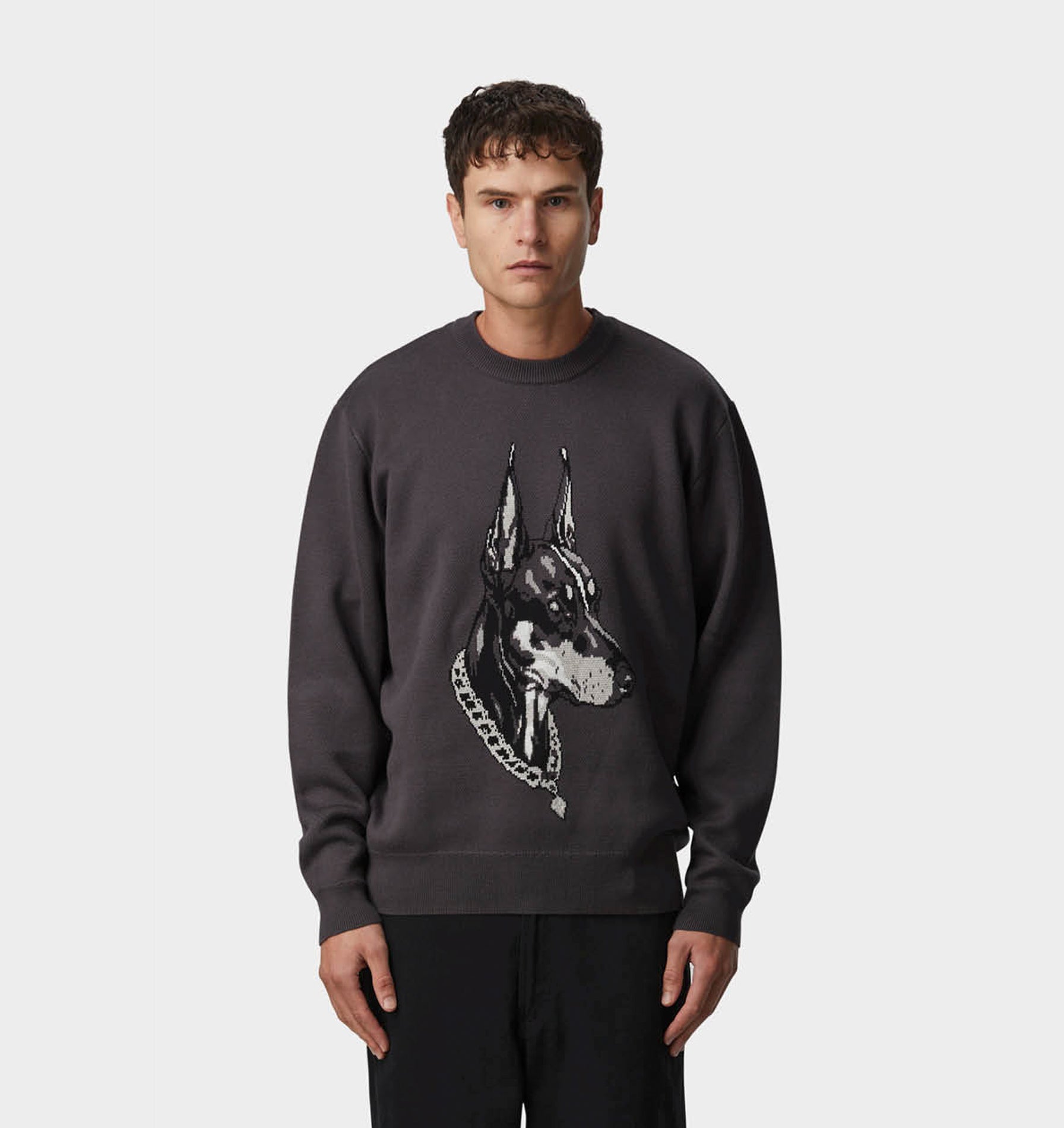 Canine Knit Sweater - Charcoal
