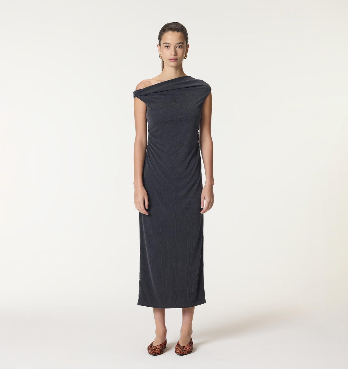 Piper Twist Maxi Dress - Charcoal