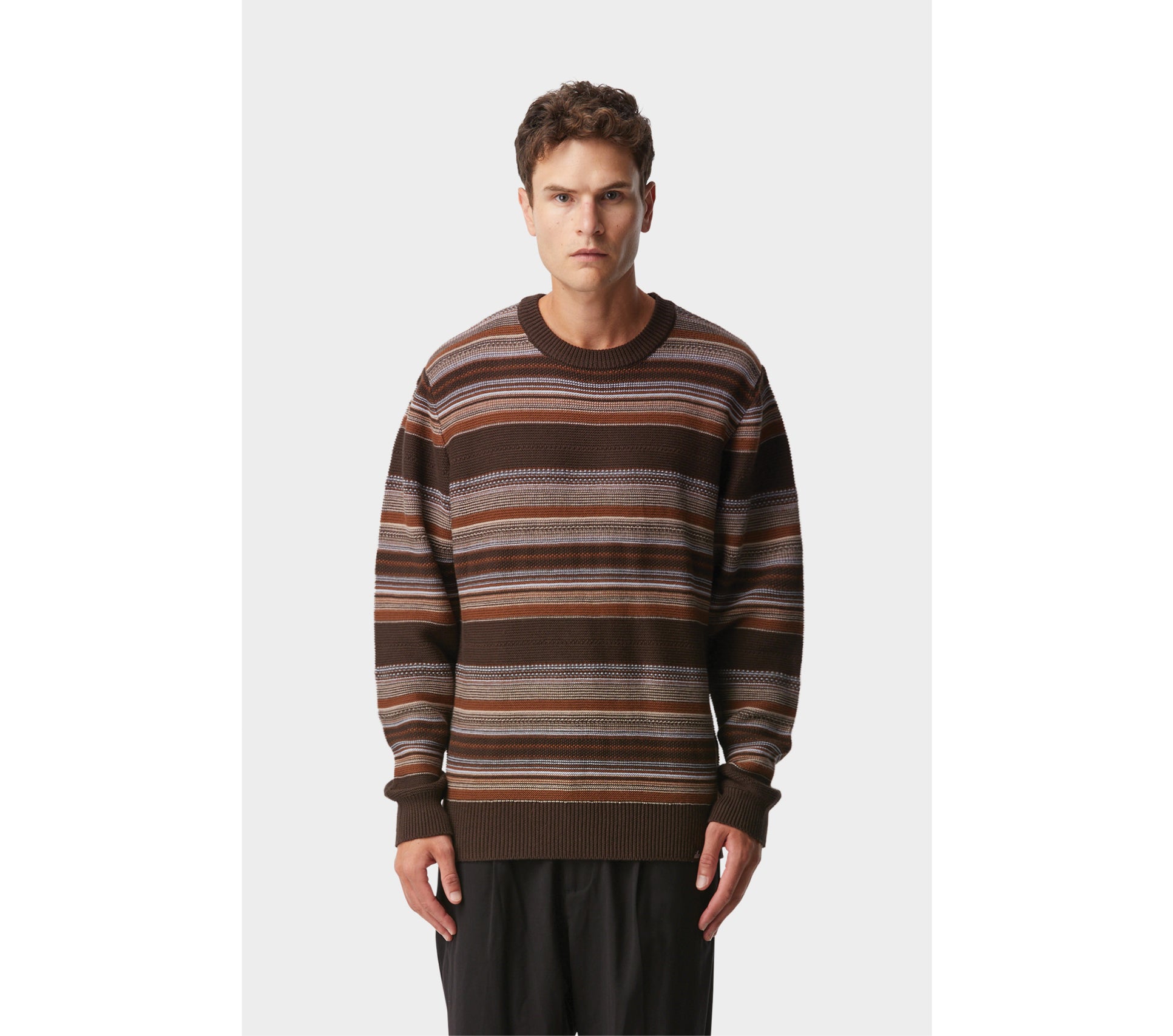 Stripe Alza Sweater - Brown/Blue