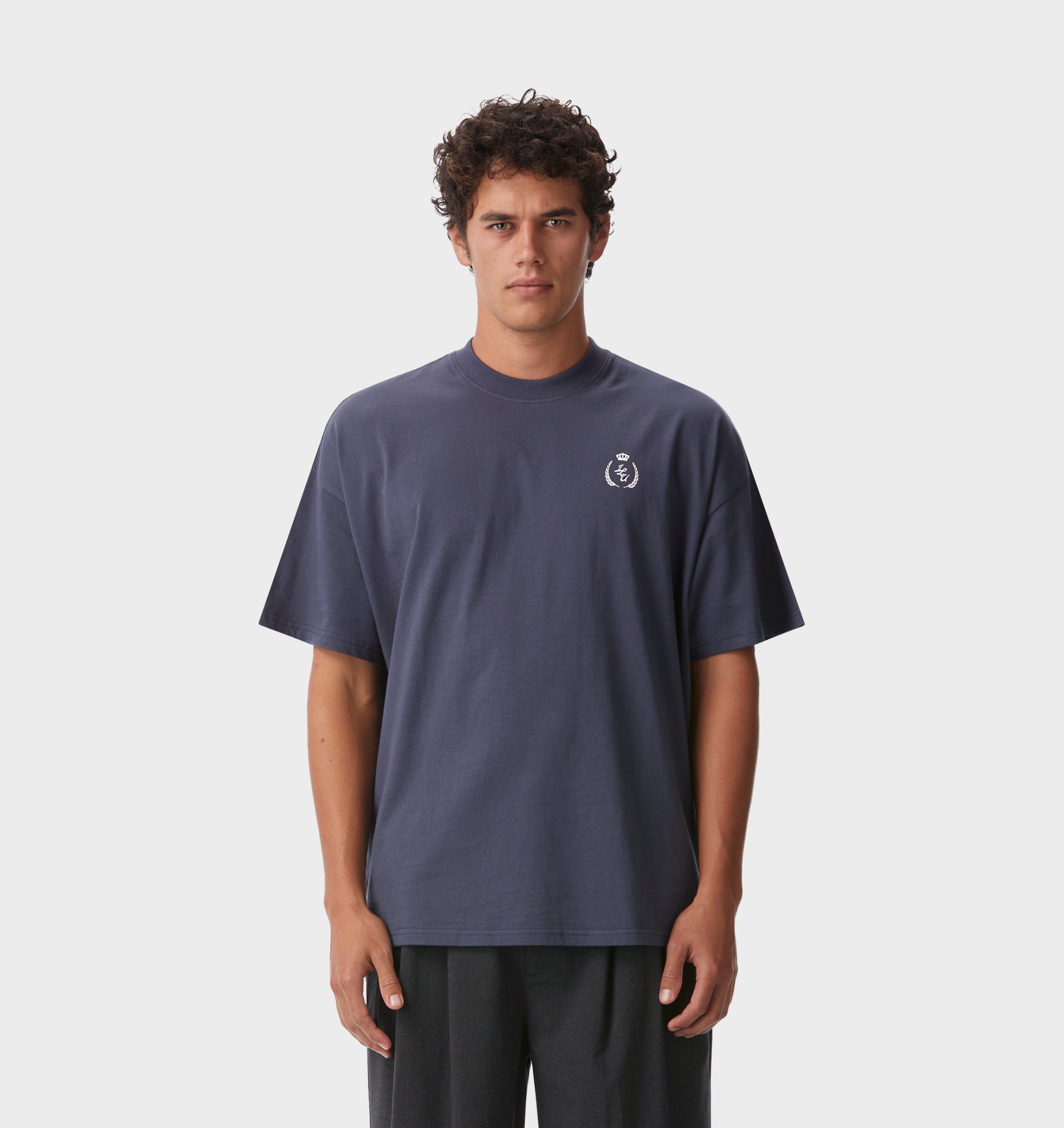 Crest Box Tee - Indigo