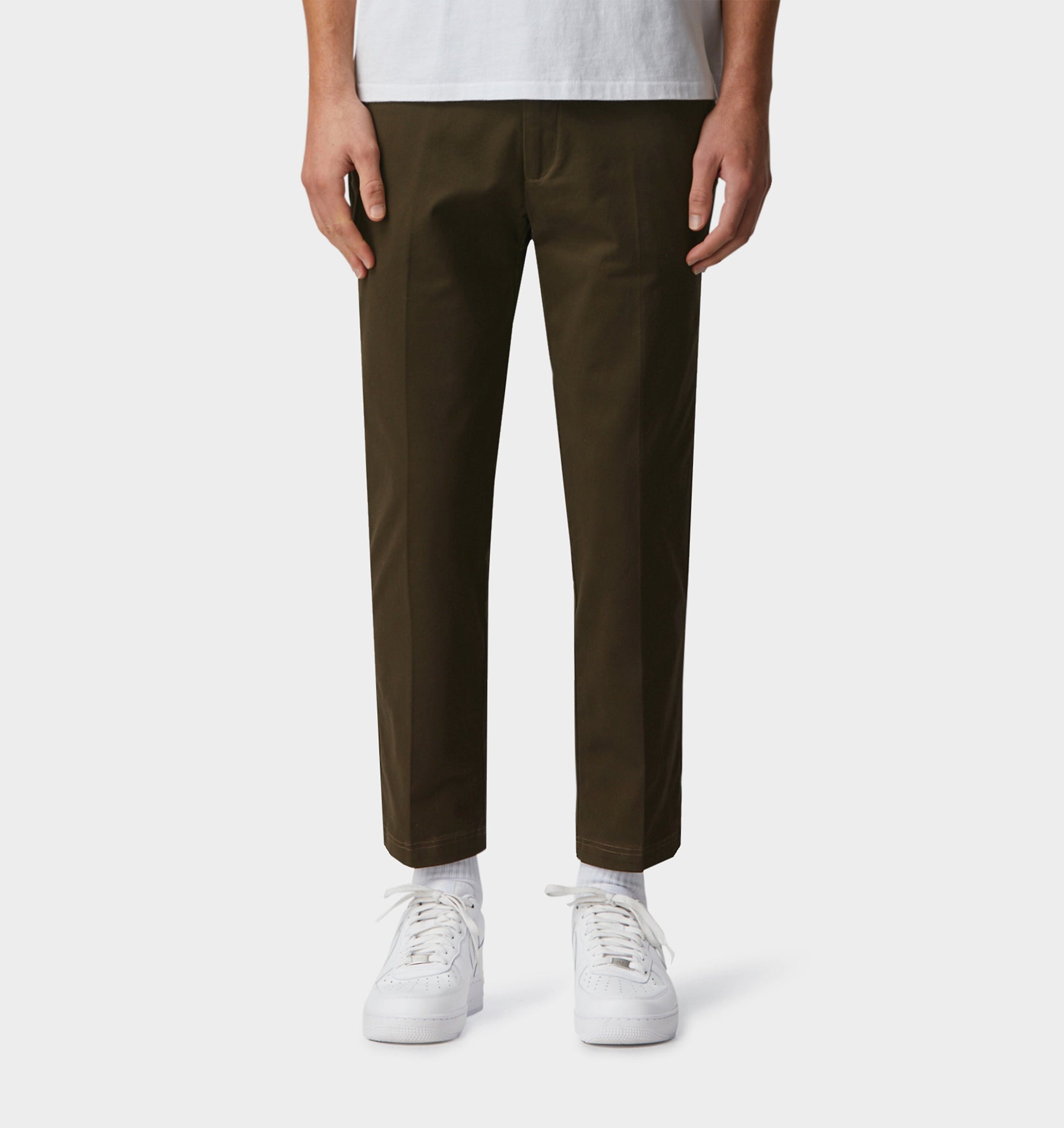 Microcheck Slim Kobe Pant - Espresso