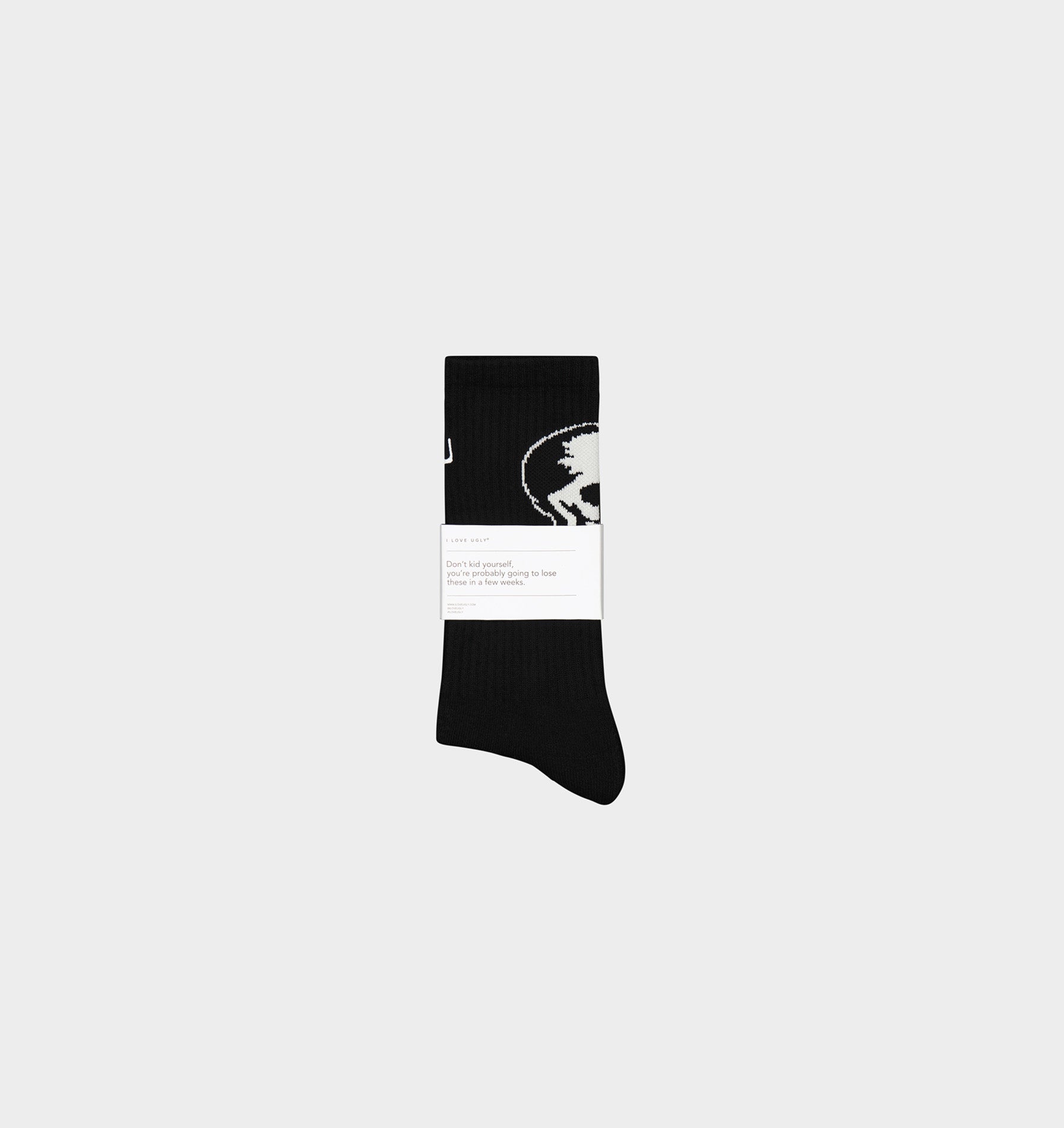 Skull Sock - Black/White