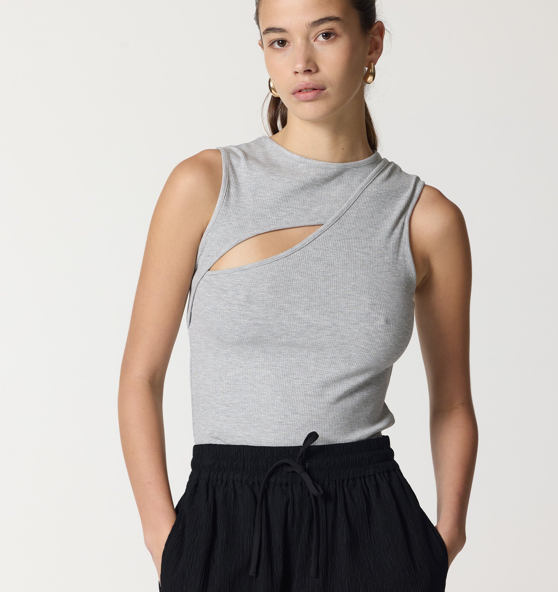 Mila Tank - Grey Marle