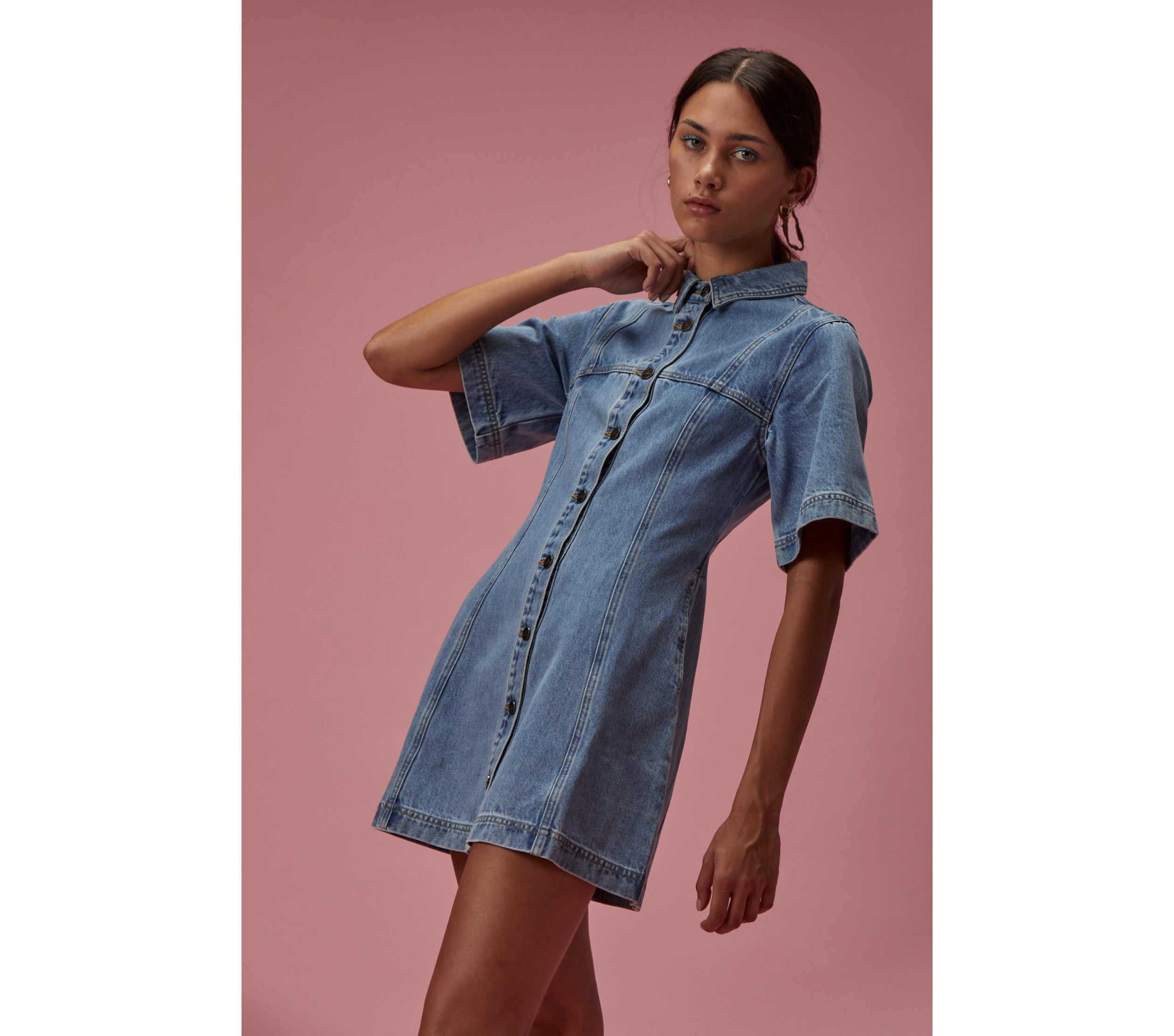 Lula Denim Dress - Washed Vintage Blue