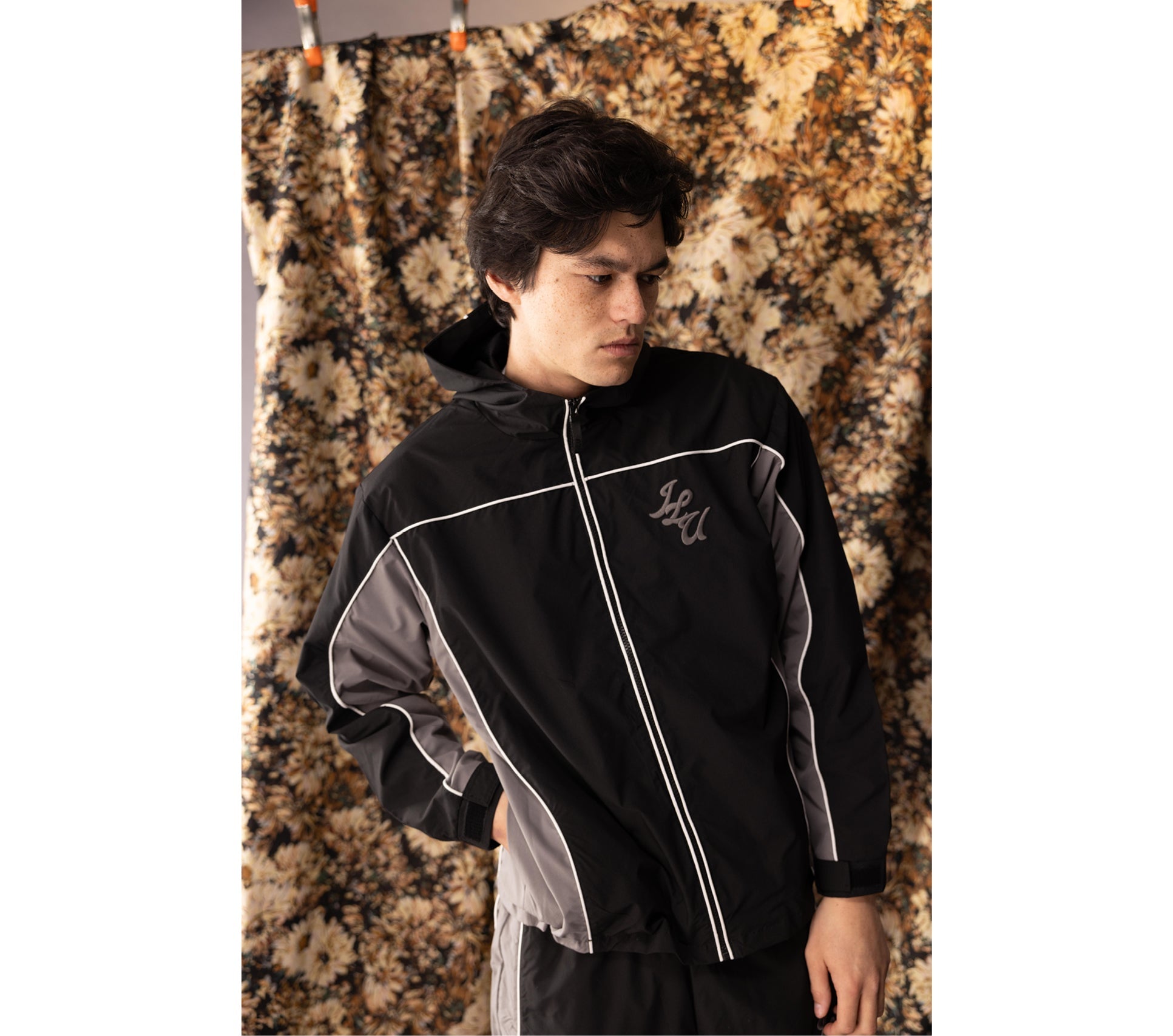 Lorenzo Track Jacket - Black/Charcoal