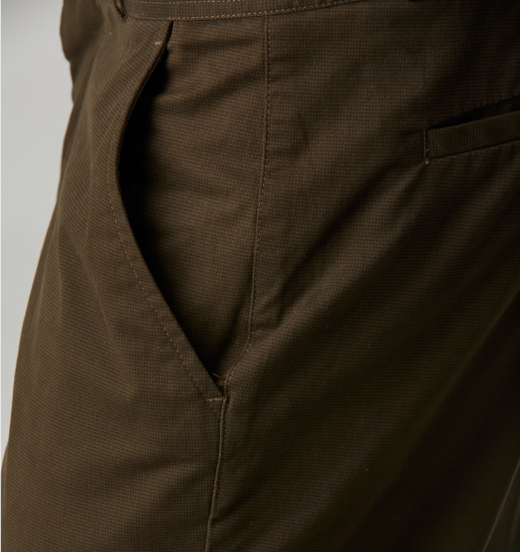 Microcheck Slim Kobe Pant - Espresso