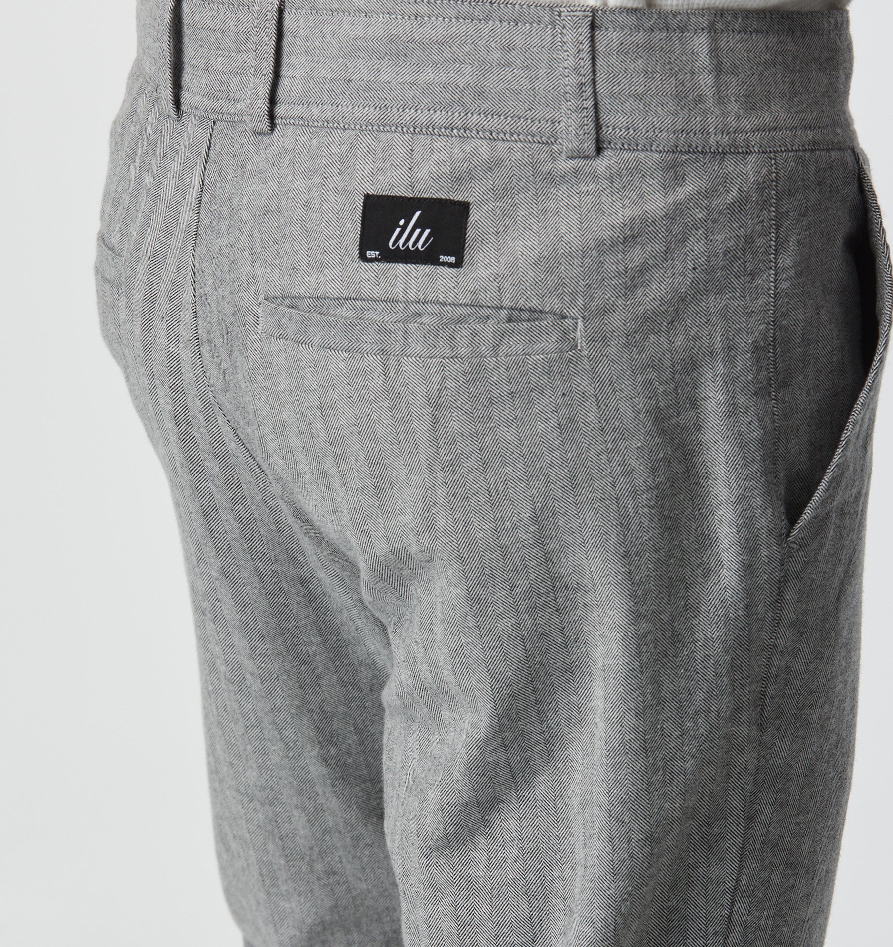 Slim Kobe Pant - Regular - Grey Herringbone