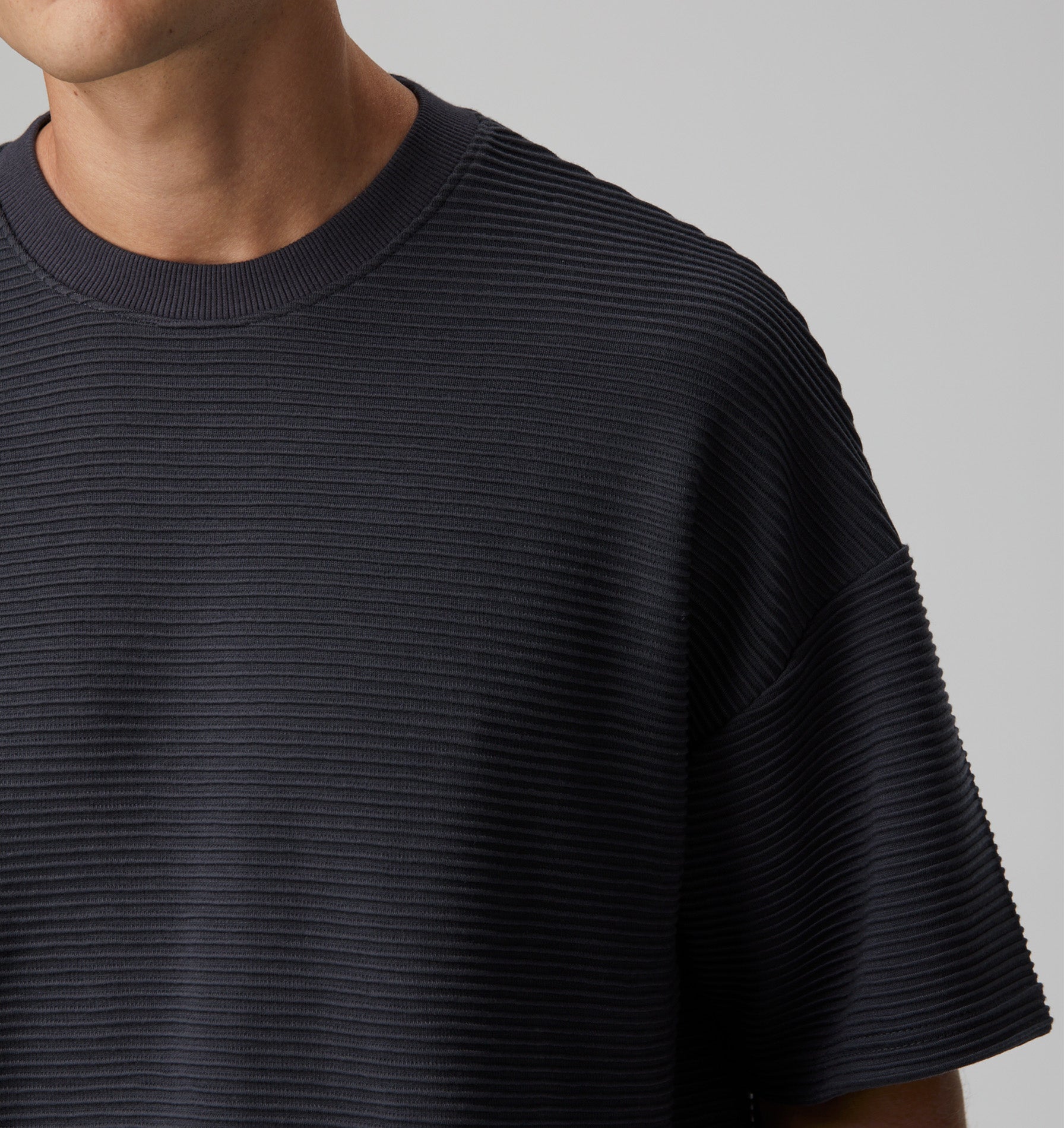 Corrugated Box Tee - Charcoal