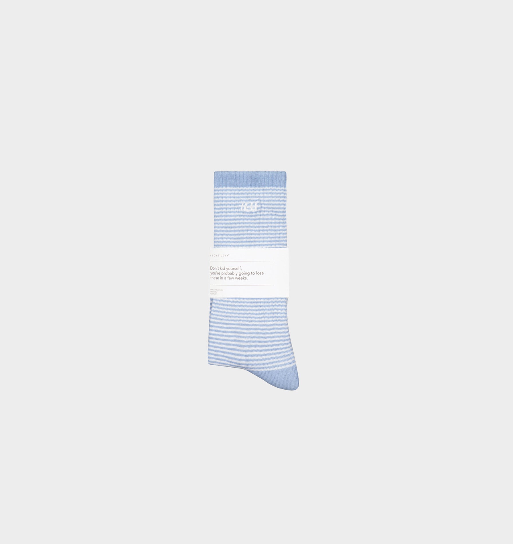 Stripe Basic Sock - White/Blue