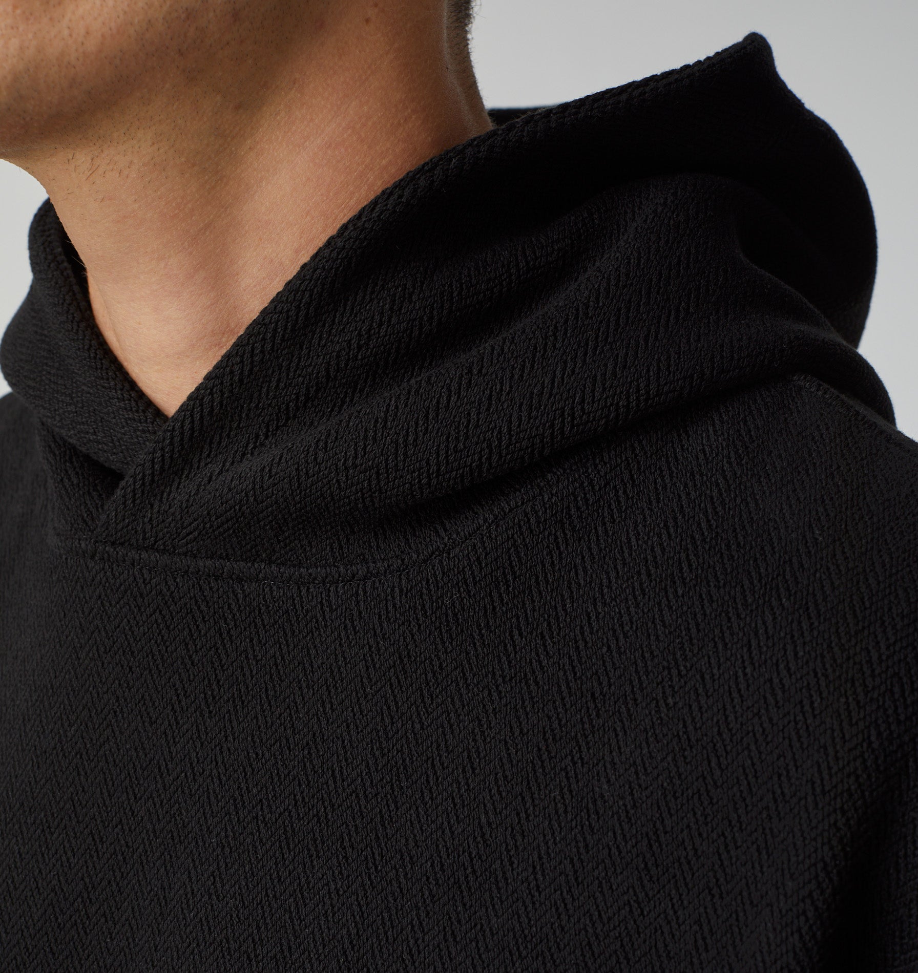 Herringbone Box Hood - Black