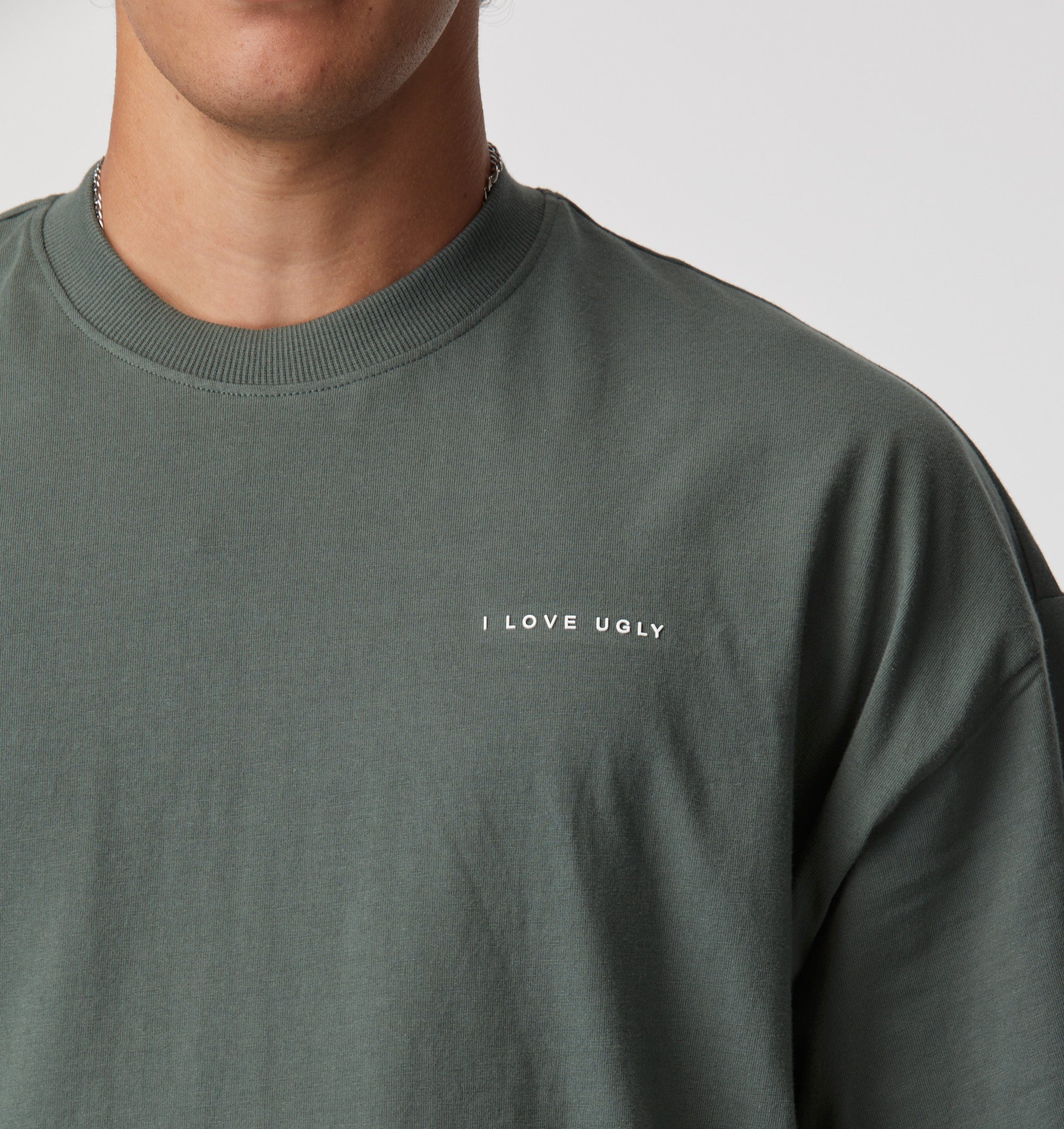 Box Tee - Smokey Green