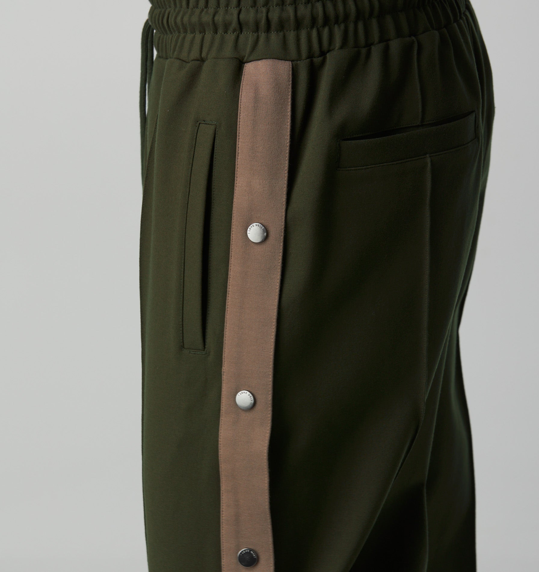 Kylo Popper Pant - Dark Green/Taupe