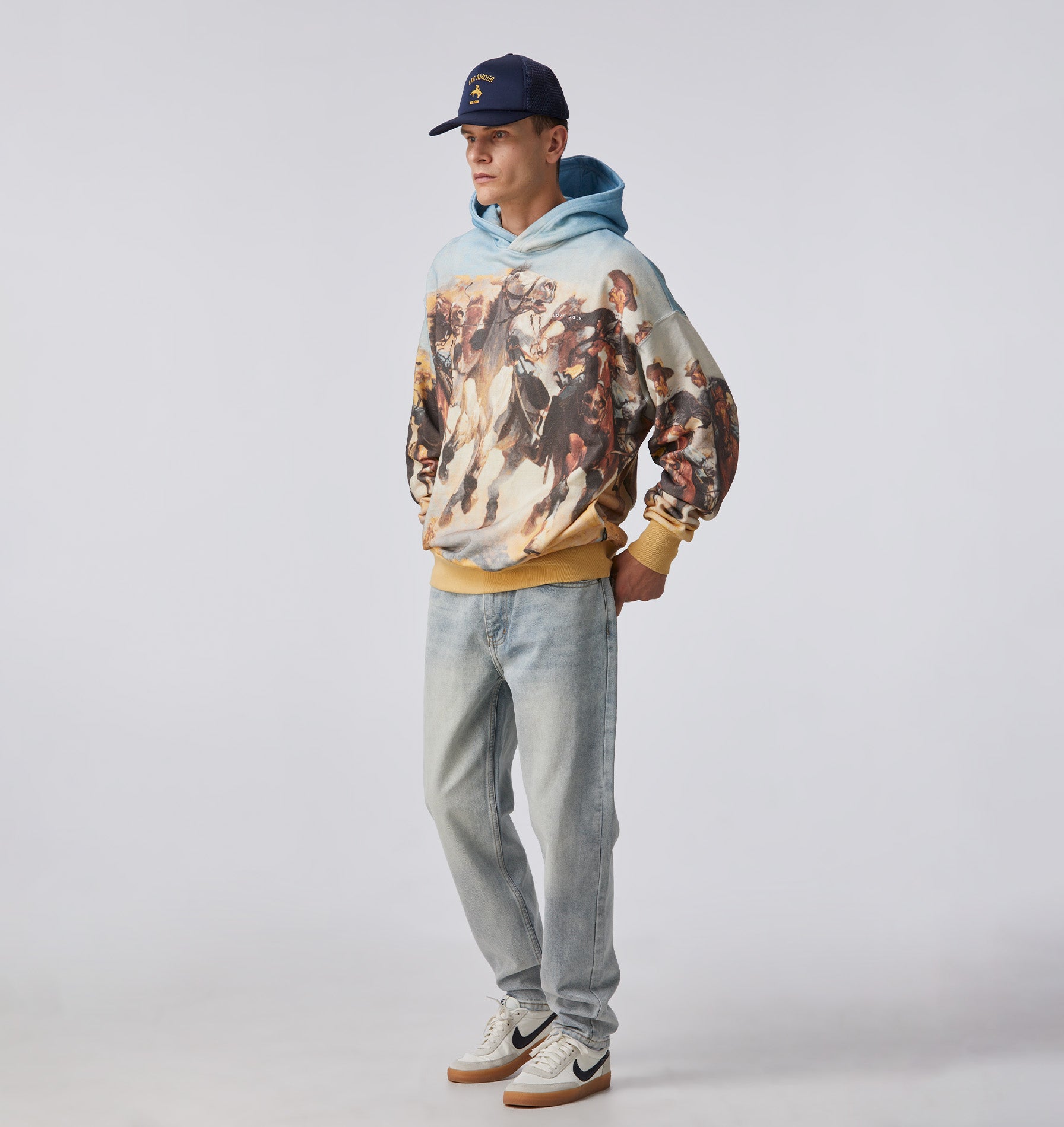 Rancher Box Hood - Blue/Sand