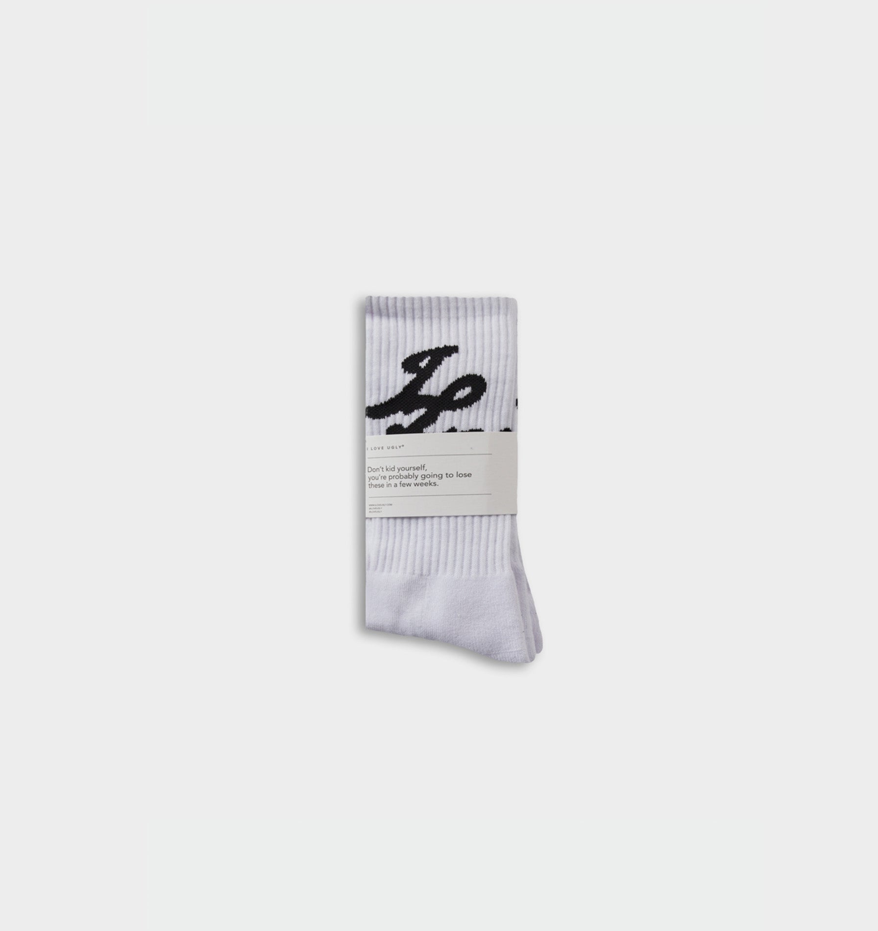 Initial Sock - White