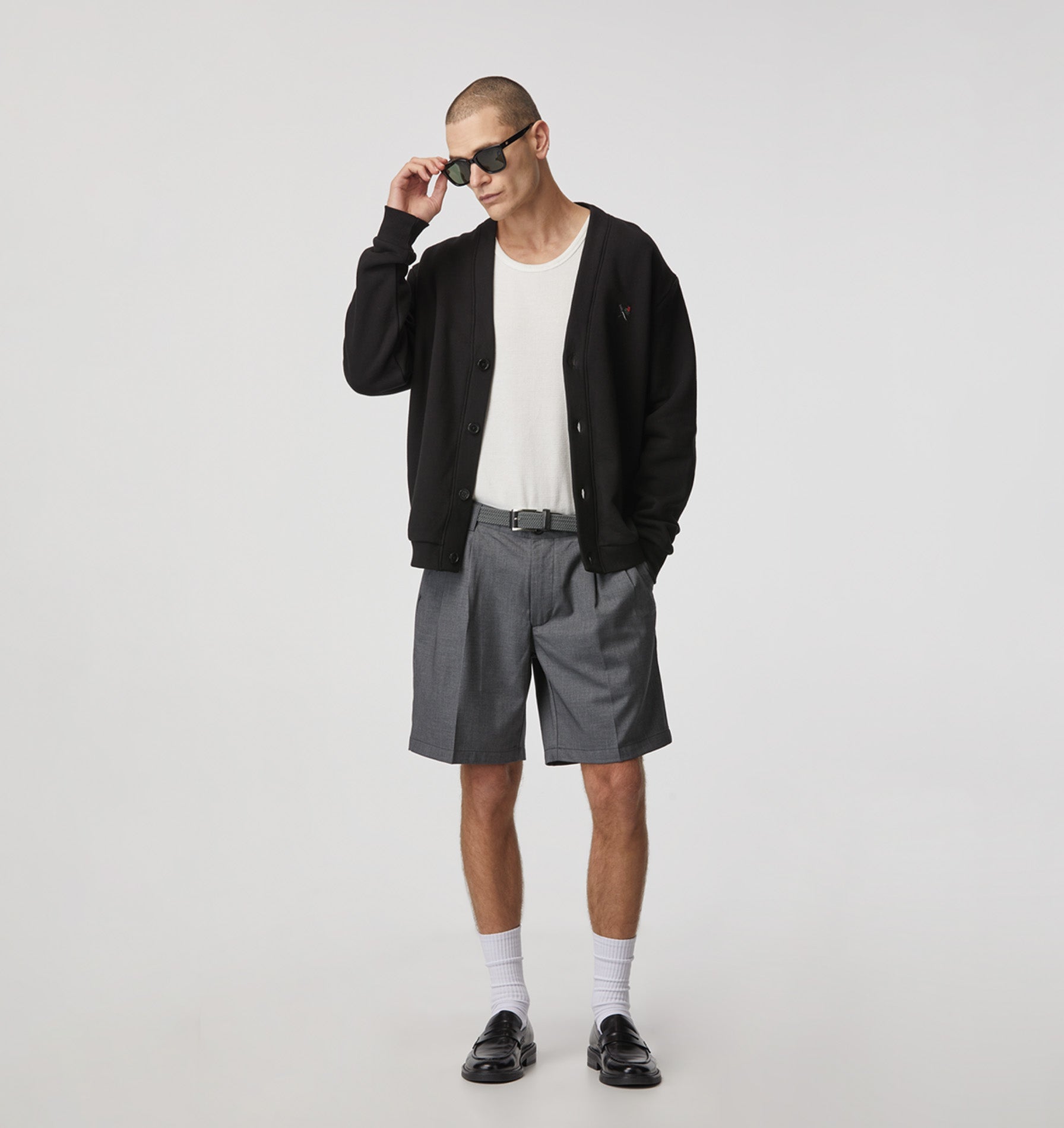 Quincy Pleated Short - Charcoal