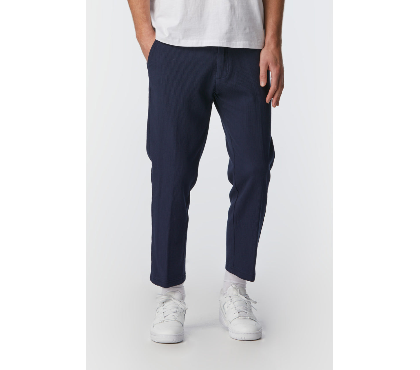 Textured Slim Kobe Pant - Navy