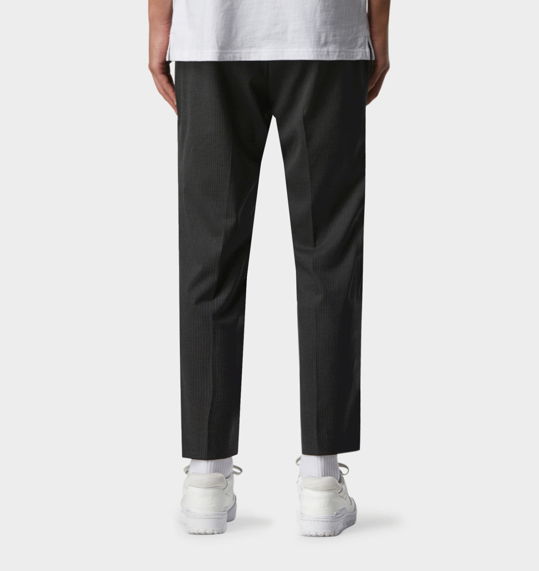 Smart Slim Kobe Pant - Charcoal Pinstripe