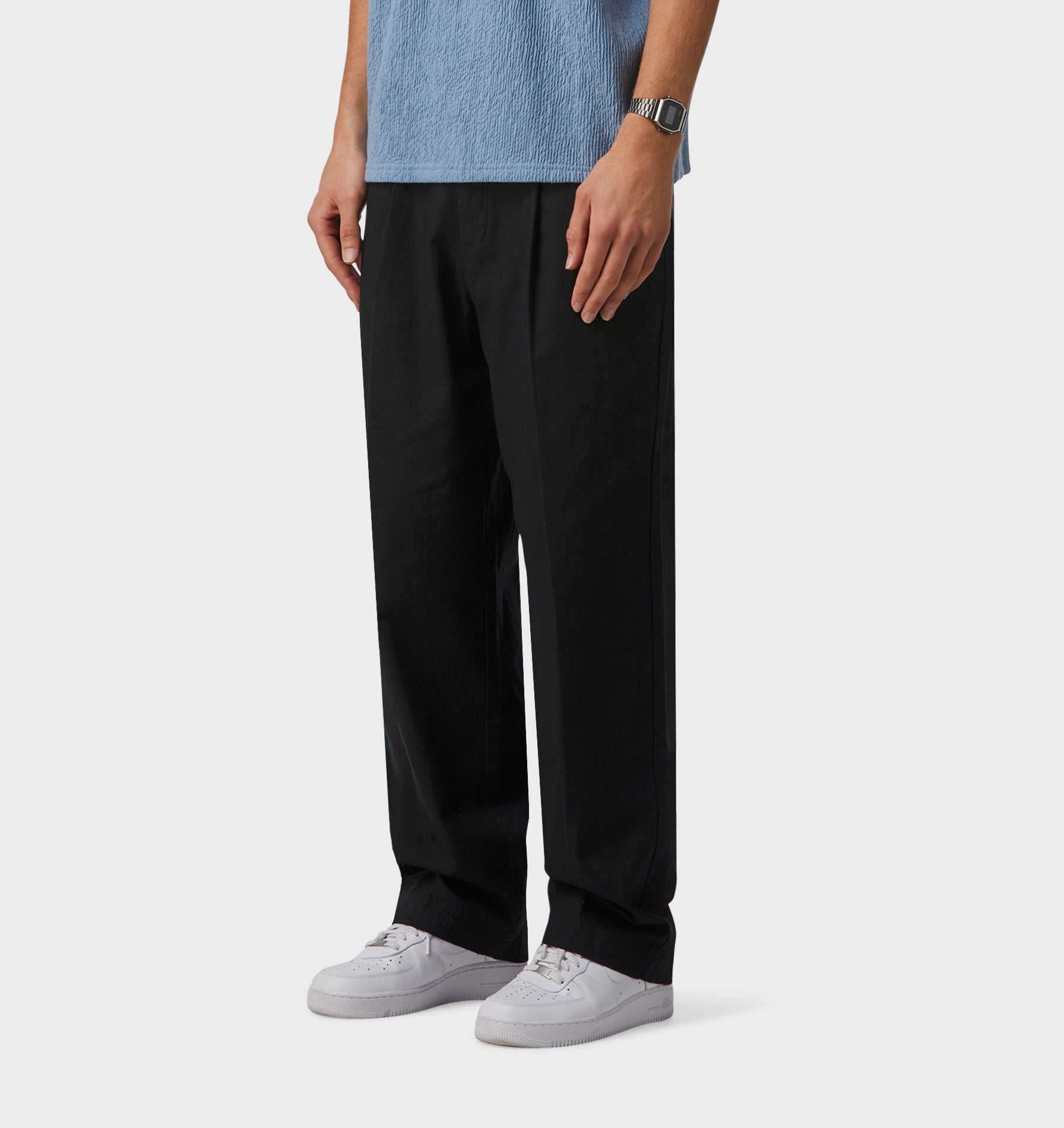 Linen Winston Pant - Black