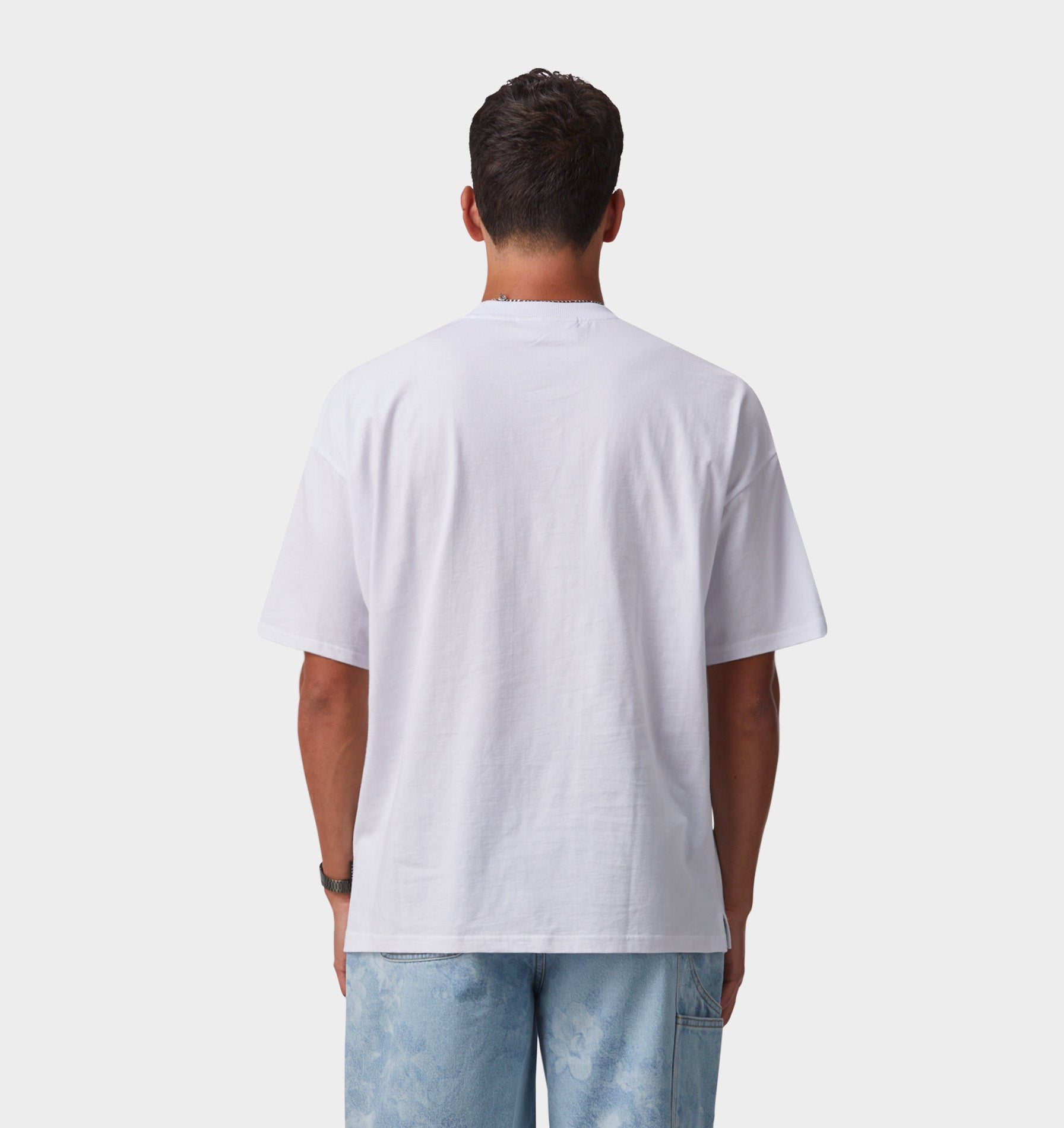 Lace U Box Tee - White