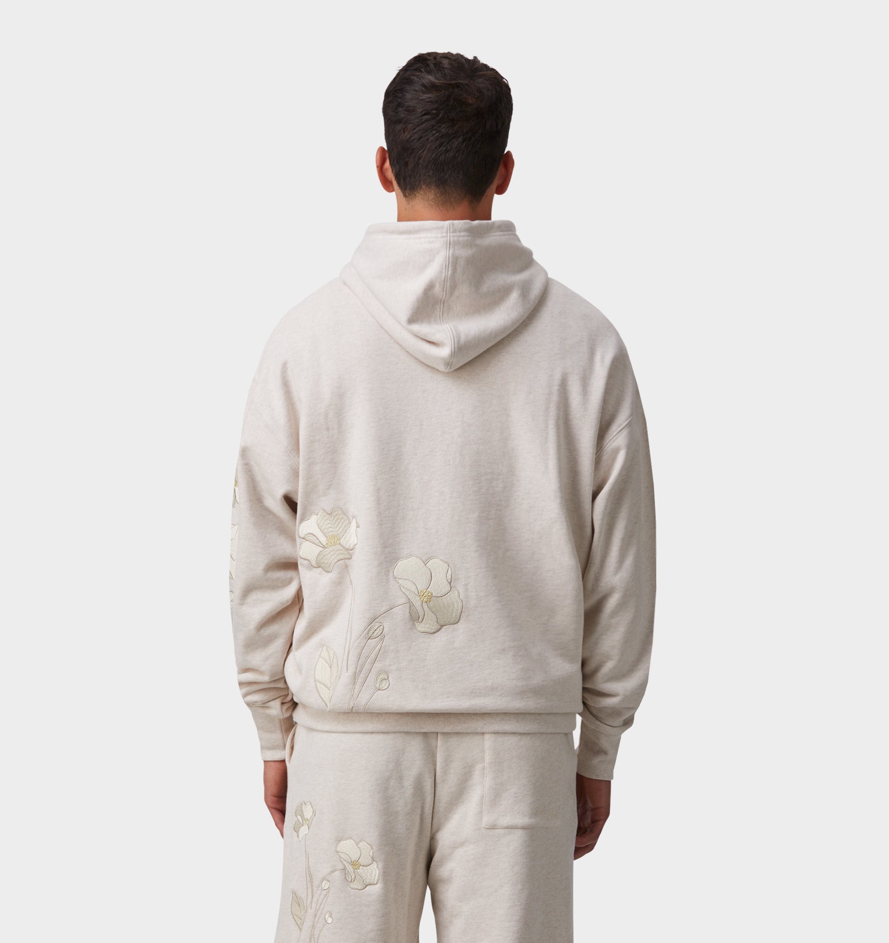 Botanica Embroidered Box Hood - Oatmeal