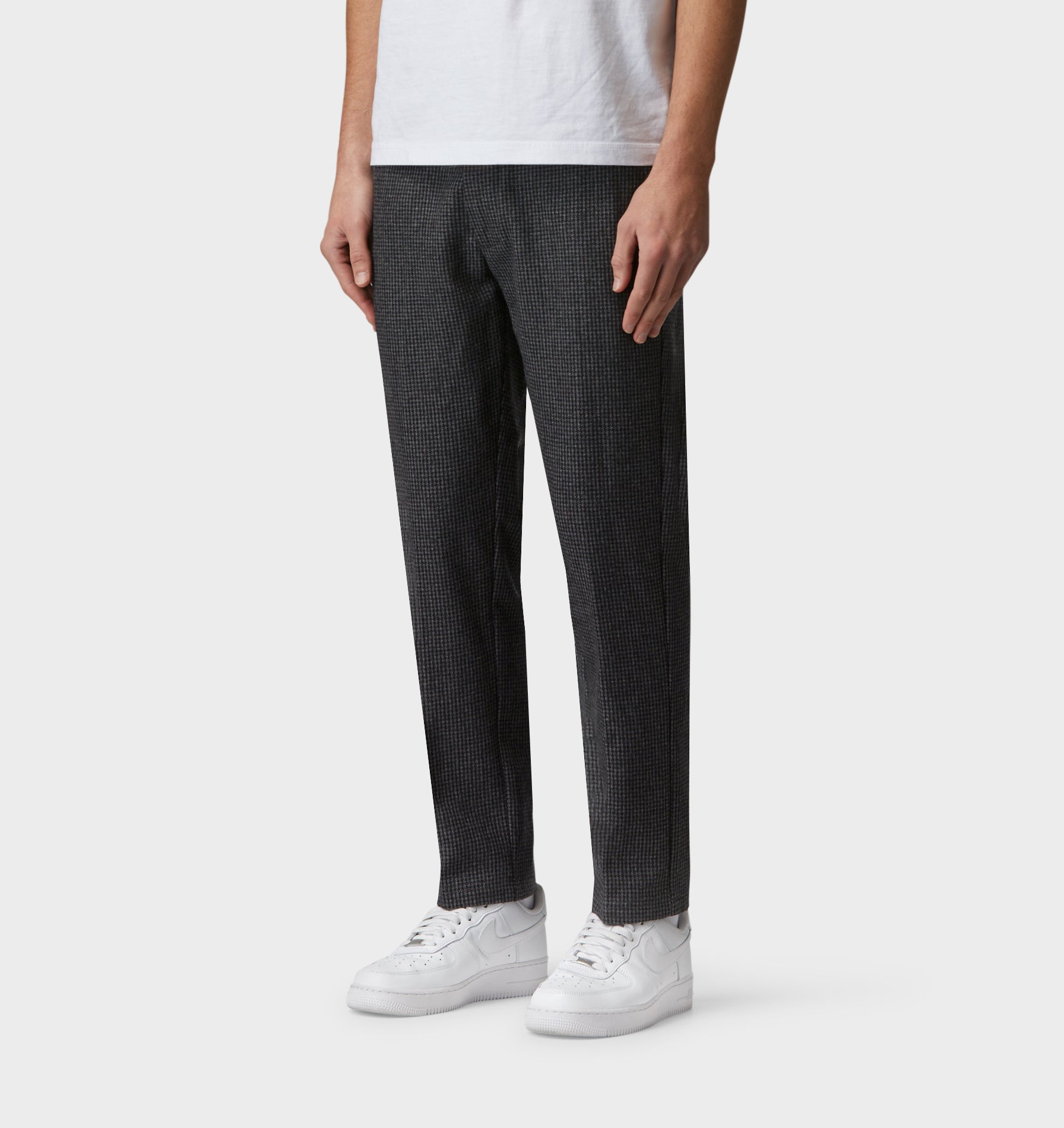 Slim Kobe Pant - Tall - Wool Charcoal Houndstooth