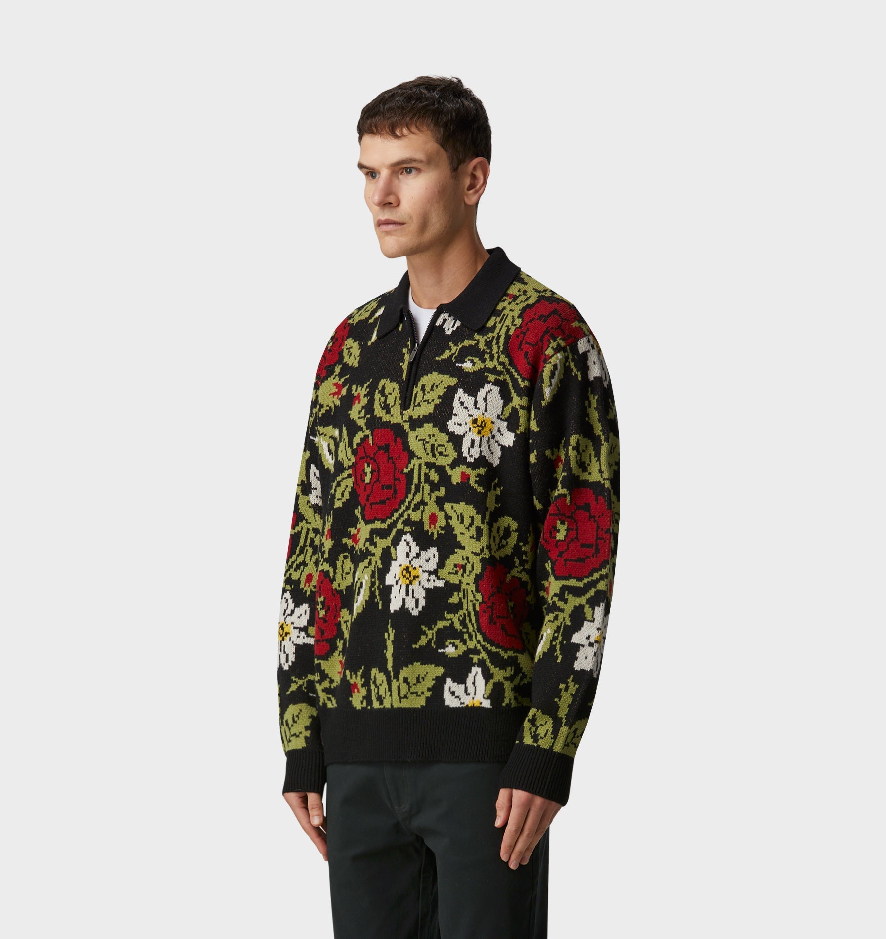 Mario Knit Sweater - Dark Floral