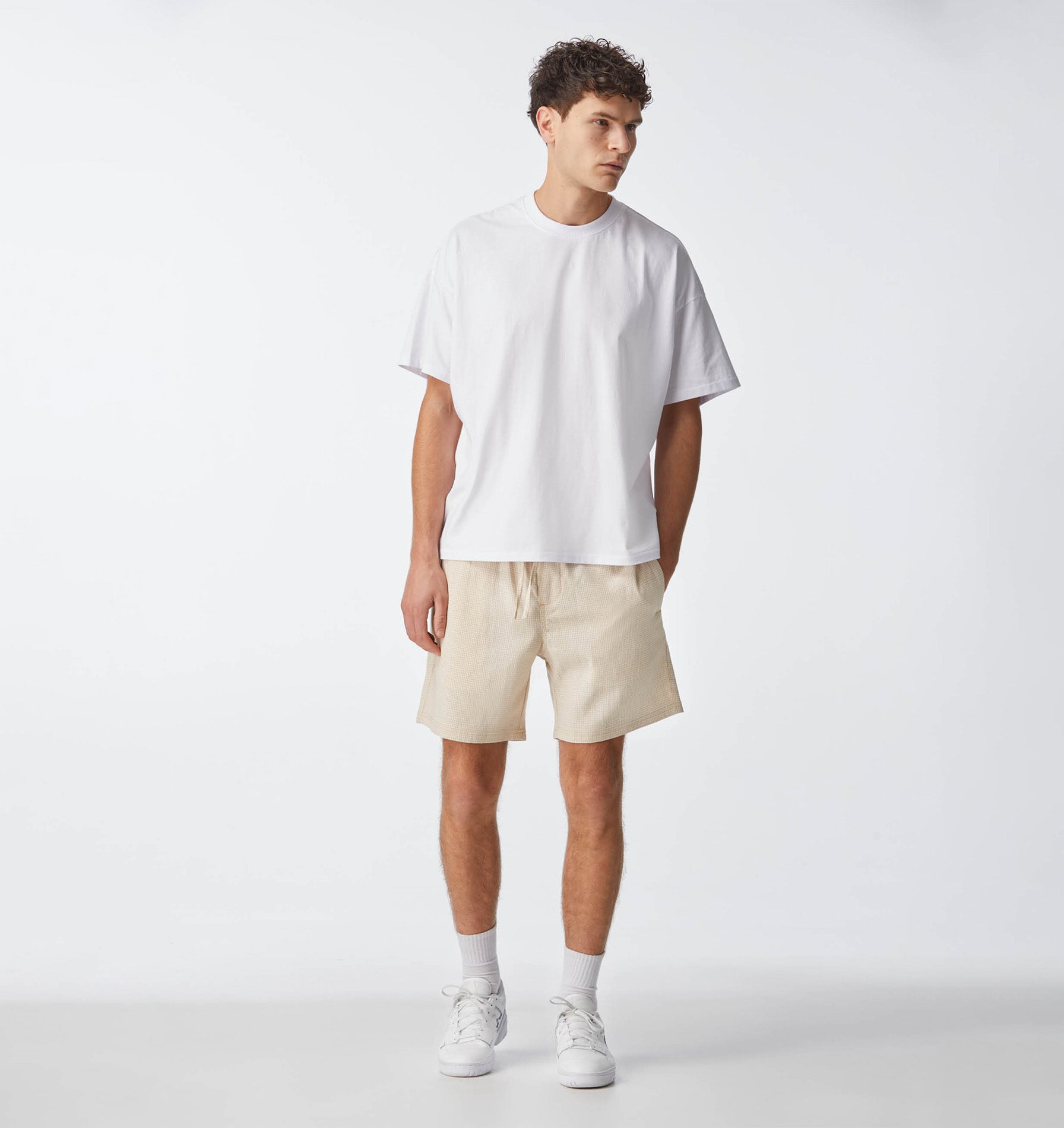 Linen Michael Short - Bone Check