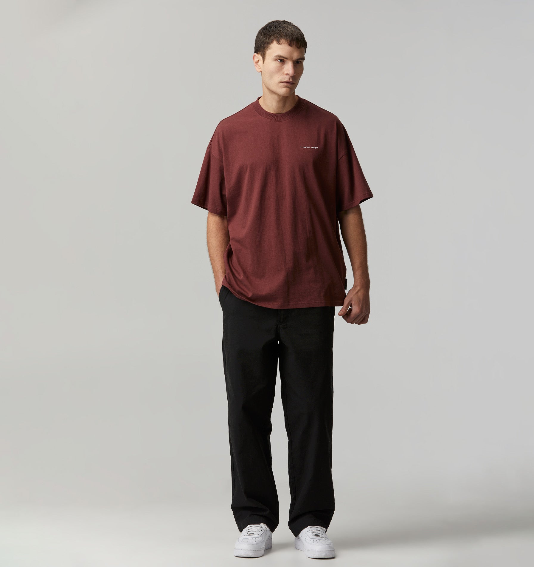 Box Tee - Burgundy