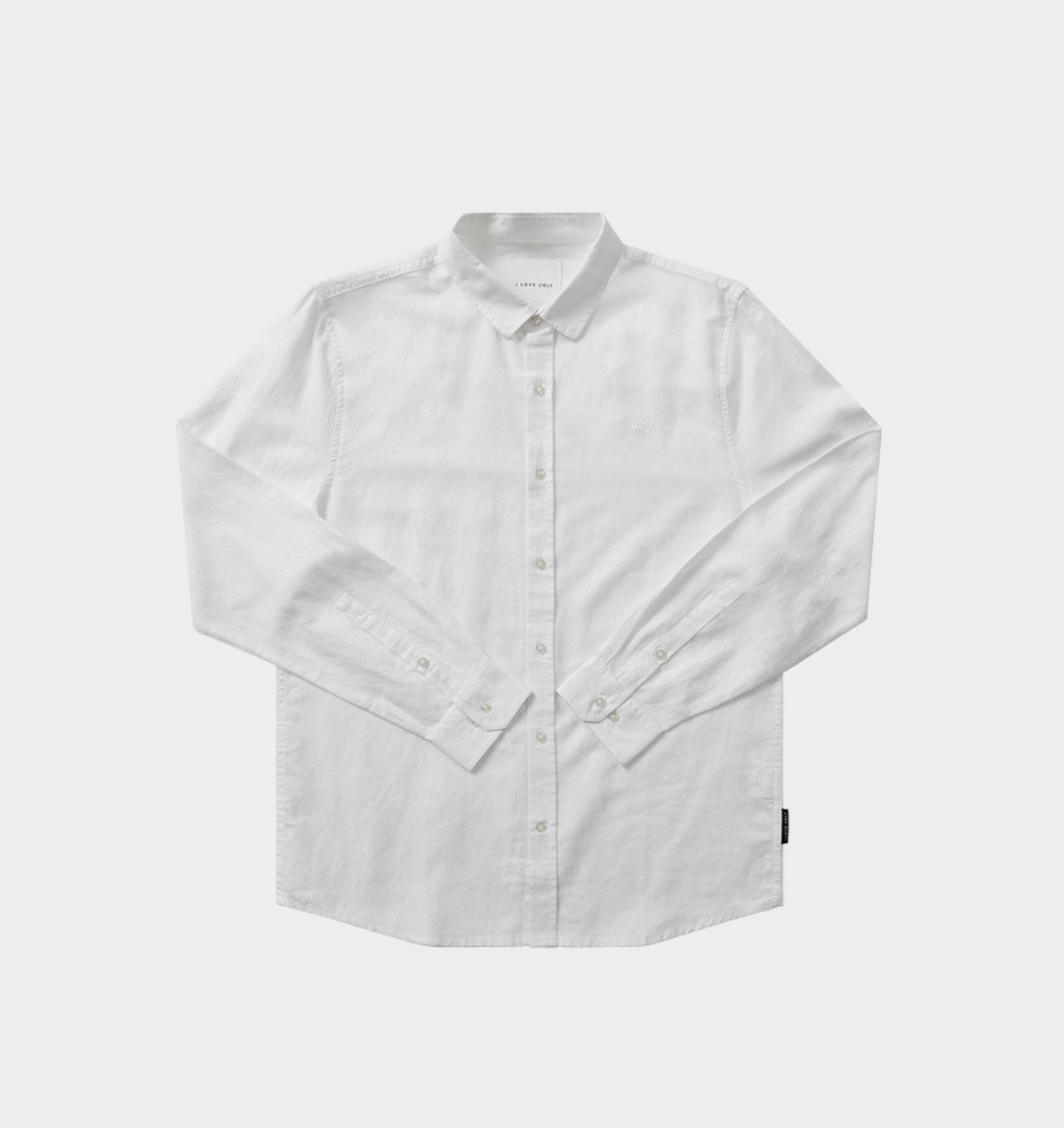 Linen Wallace LS Shirt - White