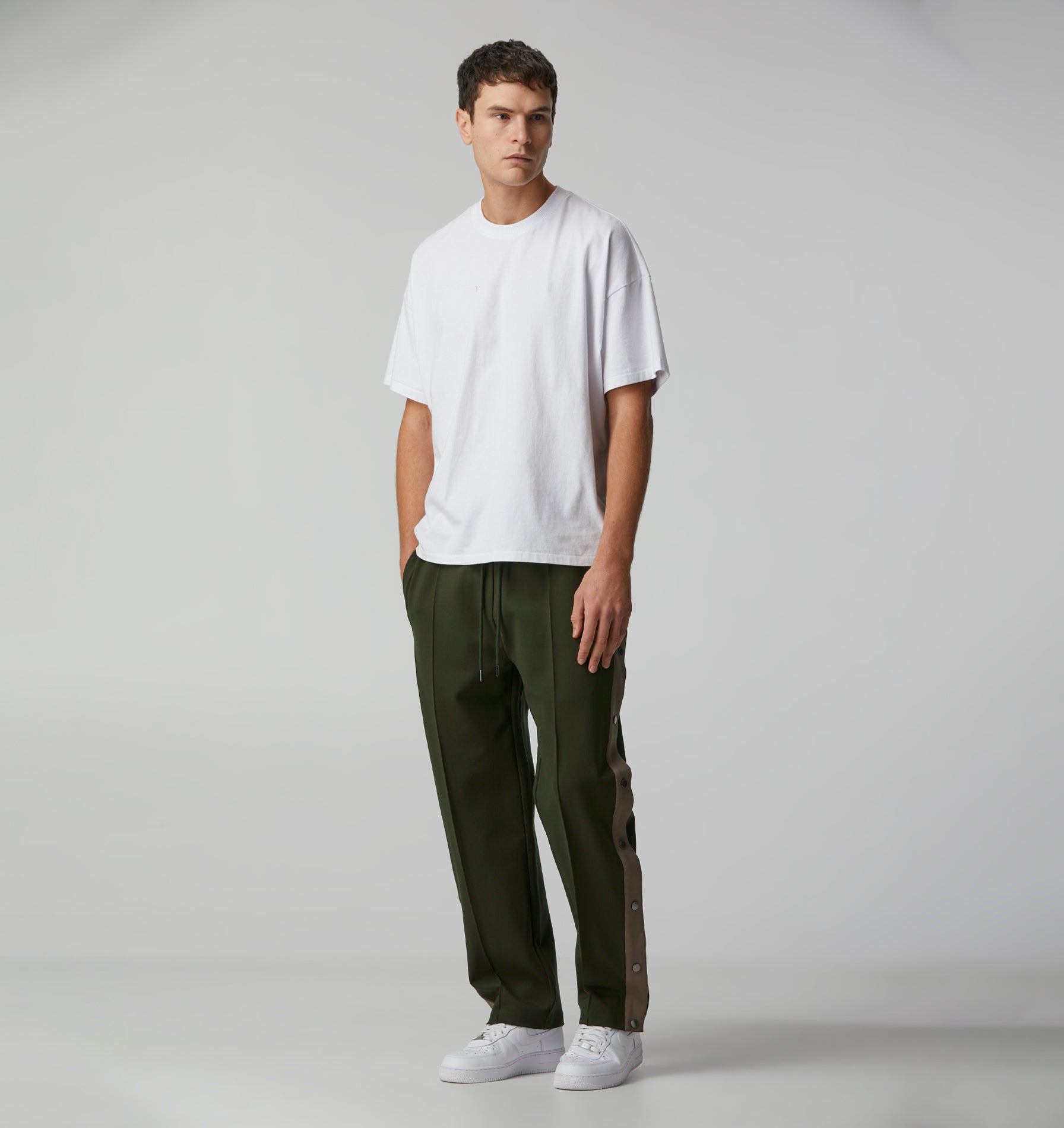 Kylo Popper Pant - Dark Green/Taupe