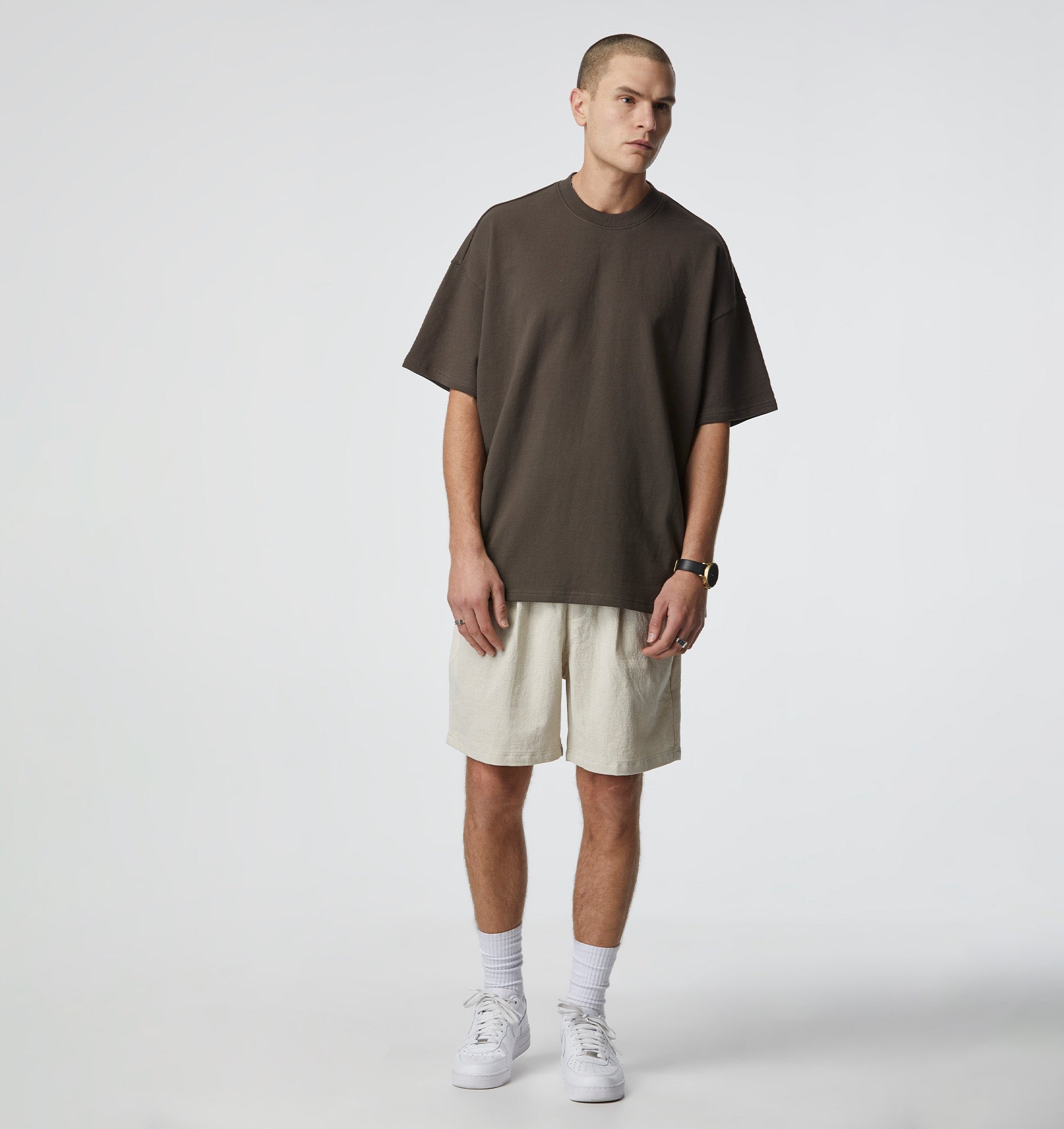 Heavy Box Tee - Burnt Olive