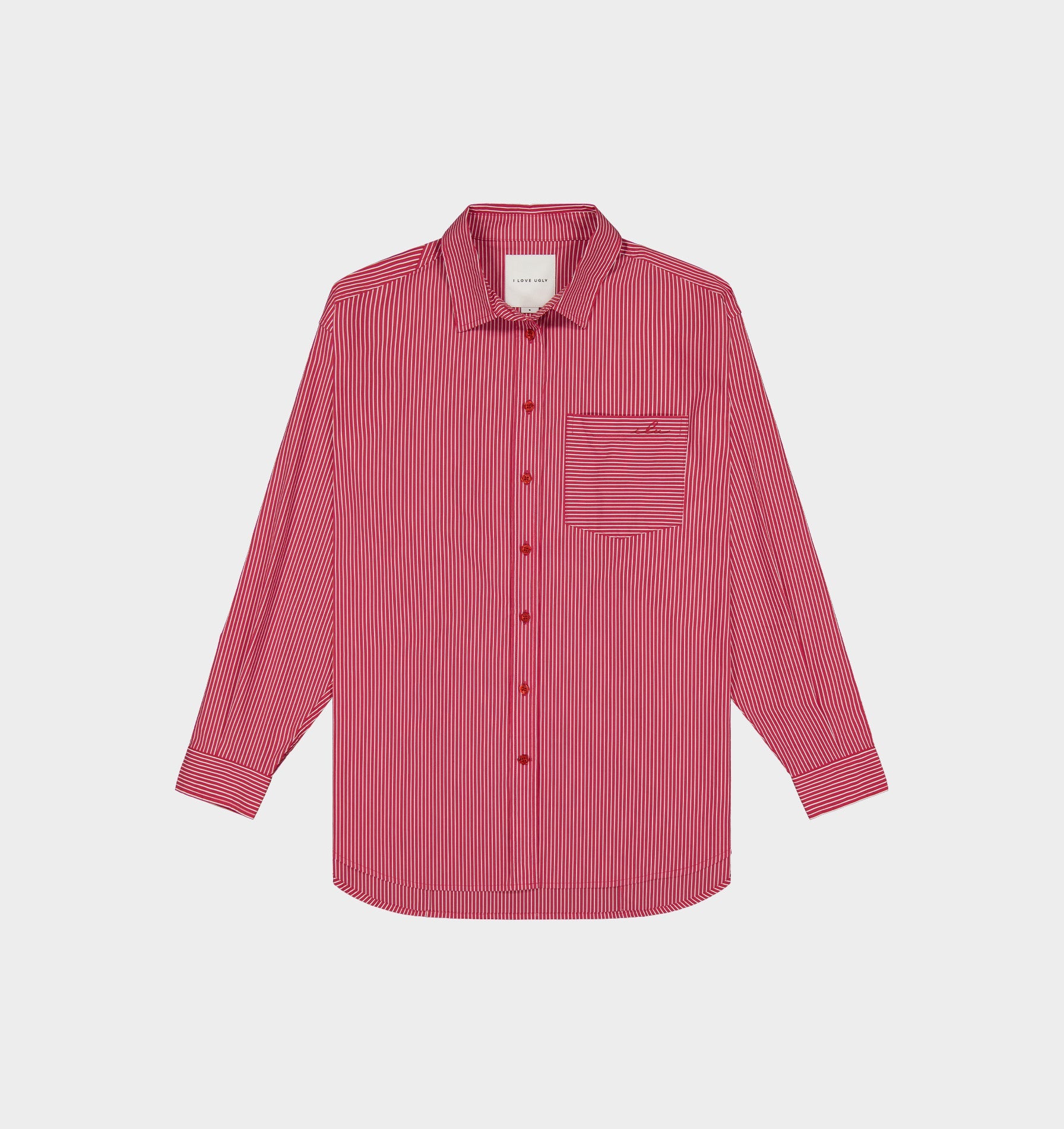 Brooklyn Oversized Shirt - Red Stripe