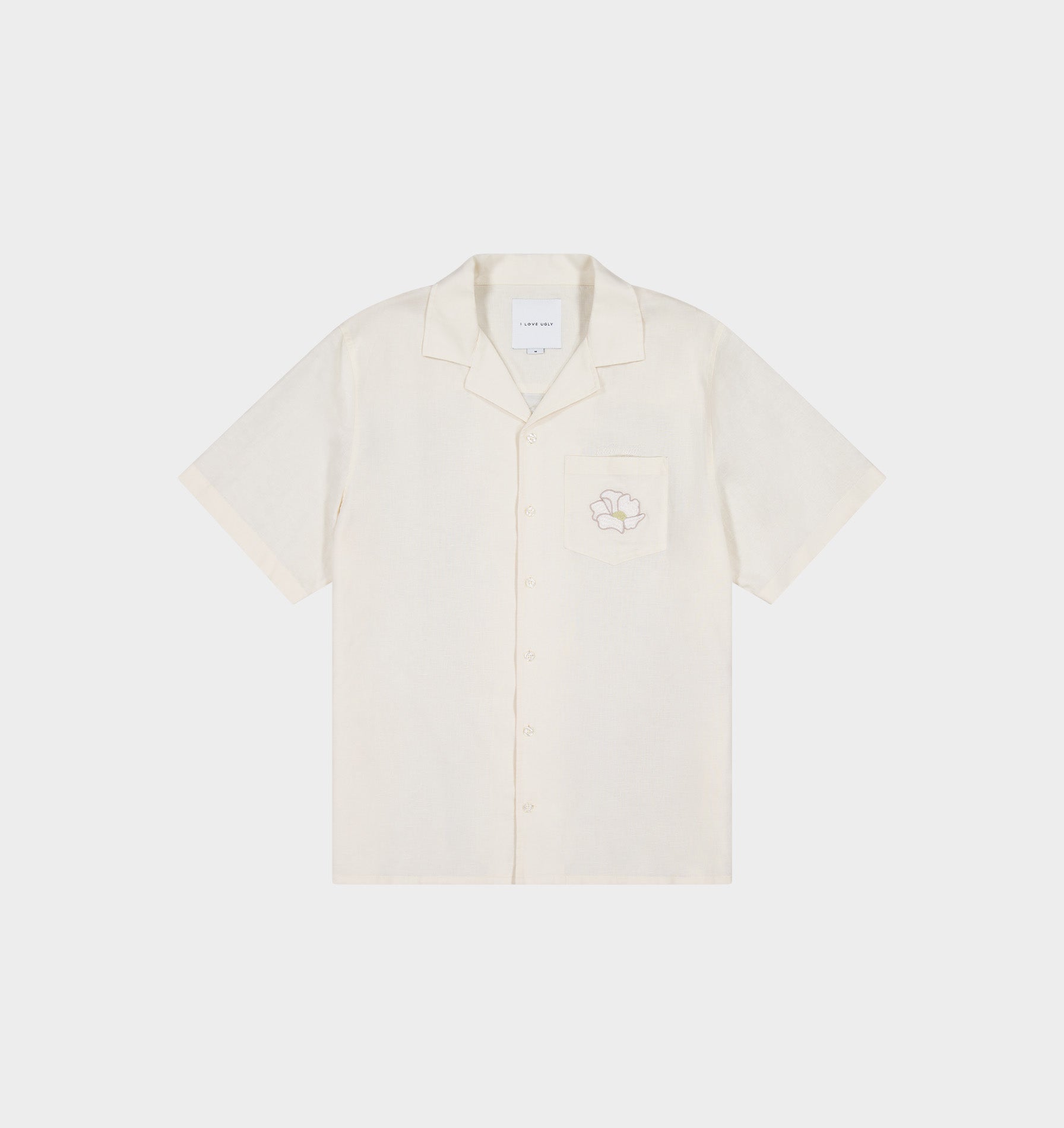 Botanica Linen Cuban Collar SS Shirt - Off White