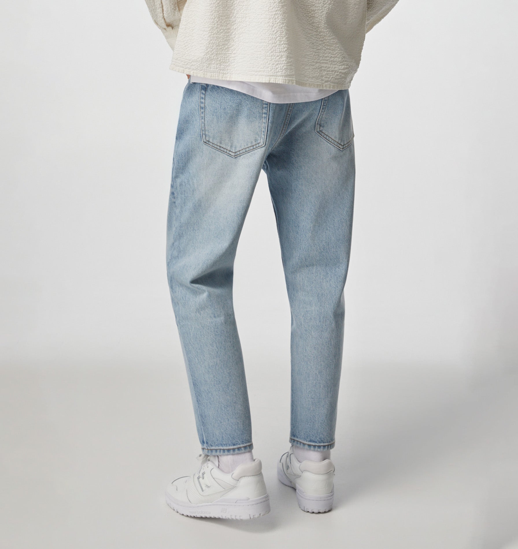 Cropped 90s Denim - Faded Blue