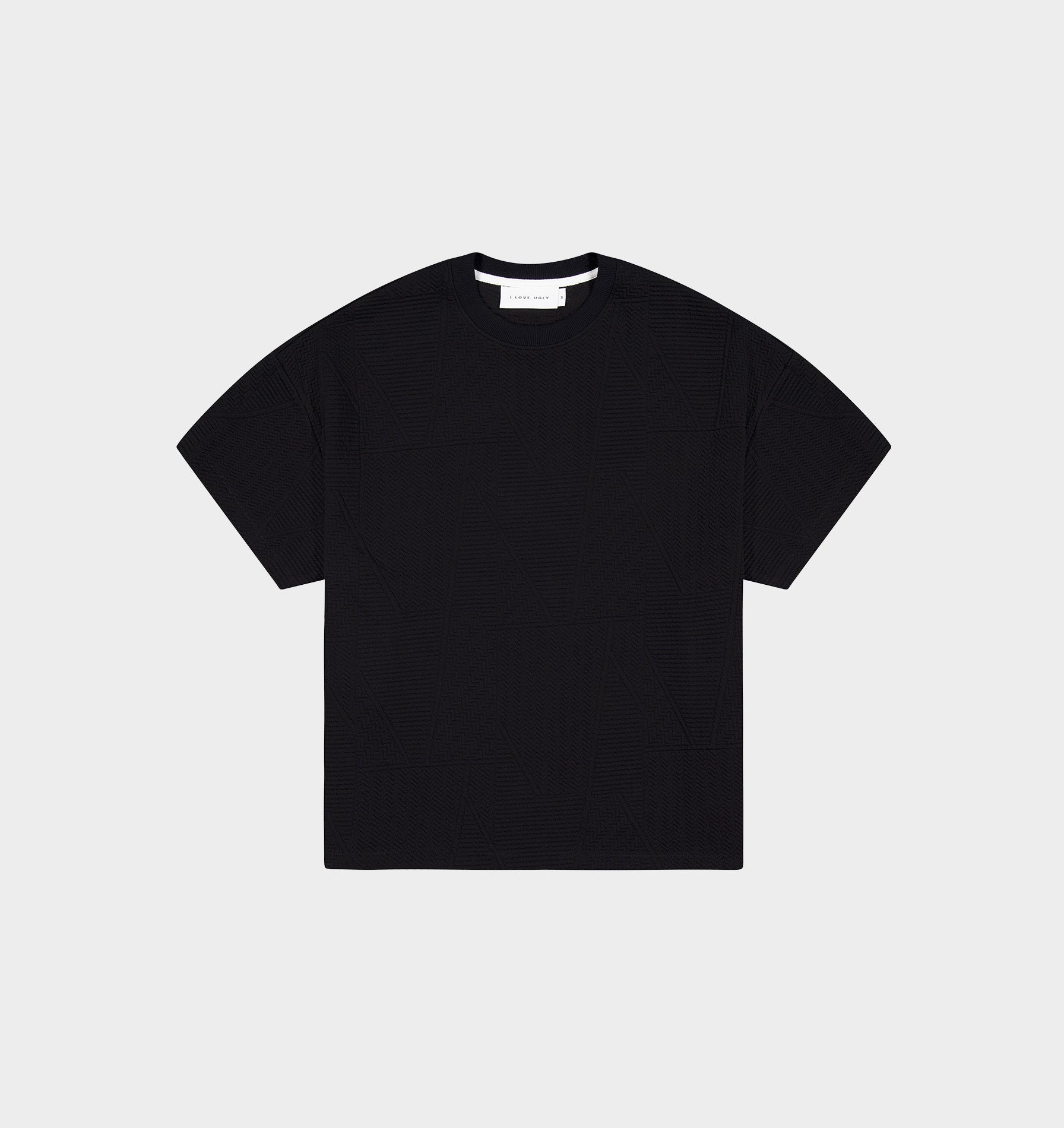 Mosaic Textured Lewi Tee - Black