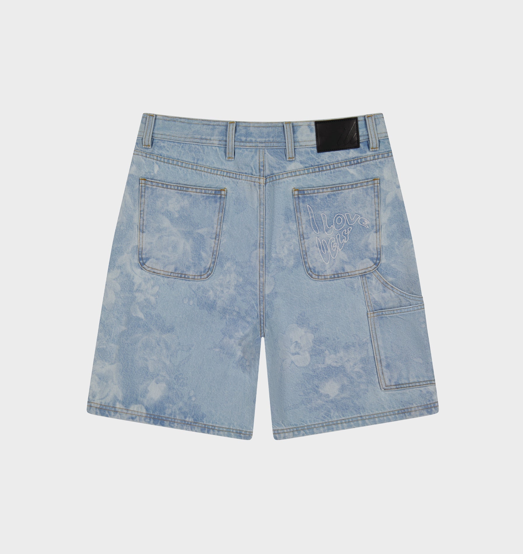 Floral Clean Carpenter Short - Light Vintage Blue