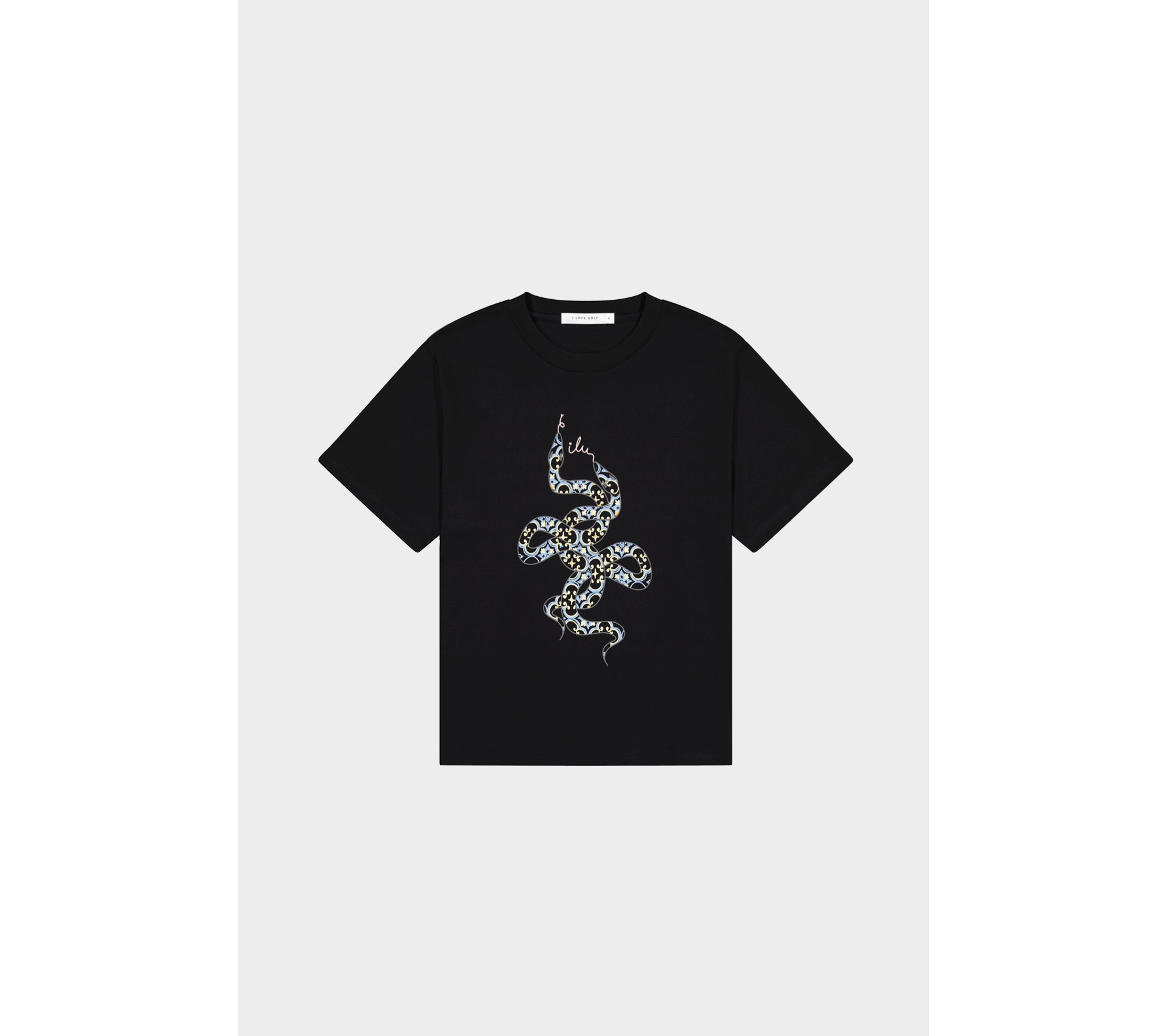 Snake Charmer Boxy Tee - Black