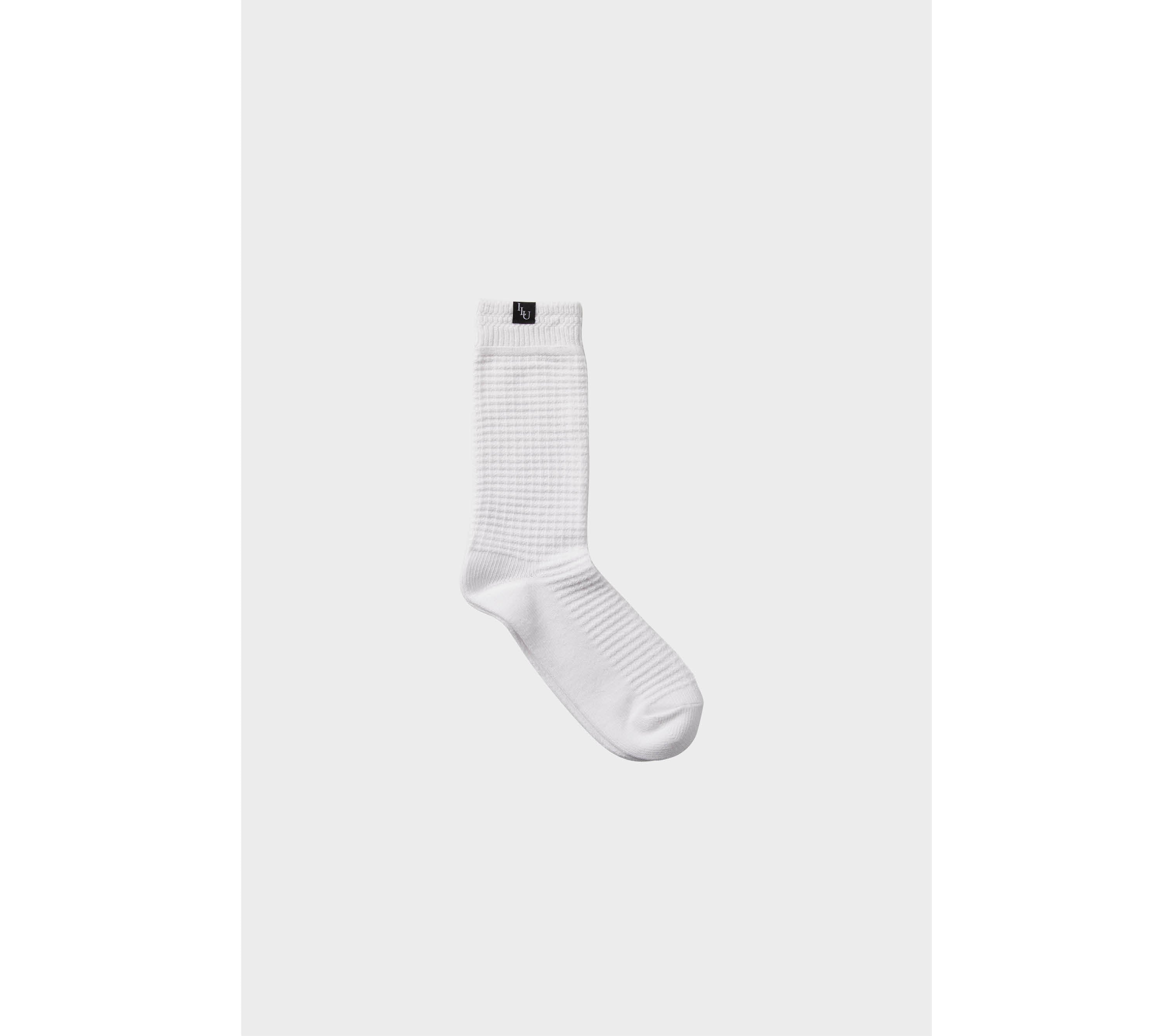 Waffle Sock - White