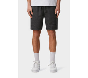 Linen Michael Short - Charcoal Check