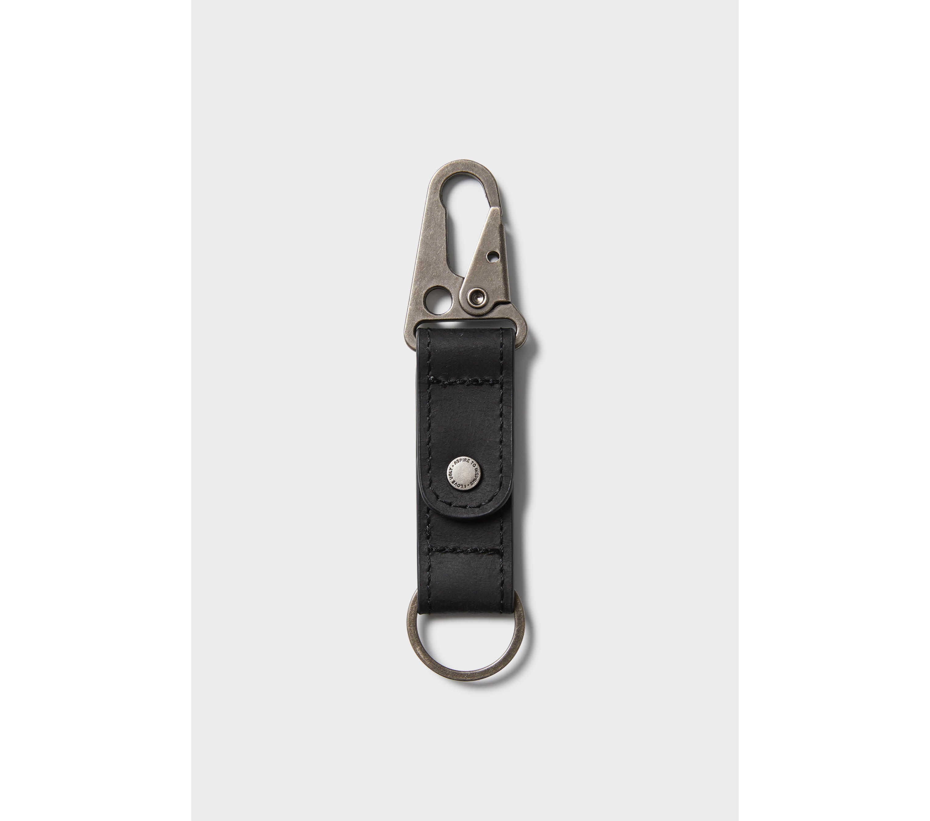 Leather Key Clip - Black