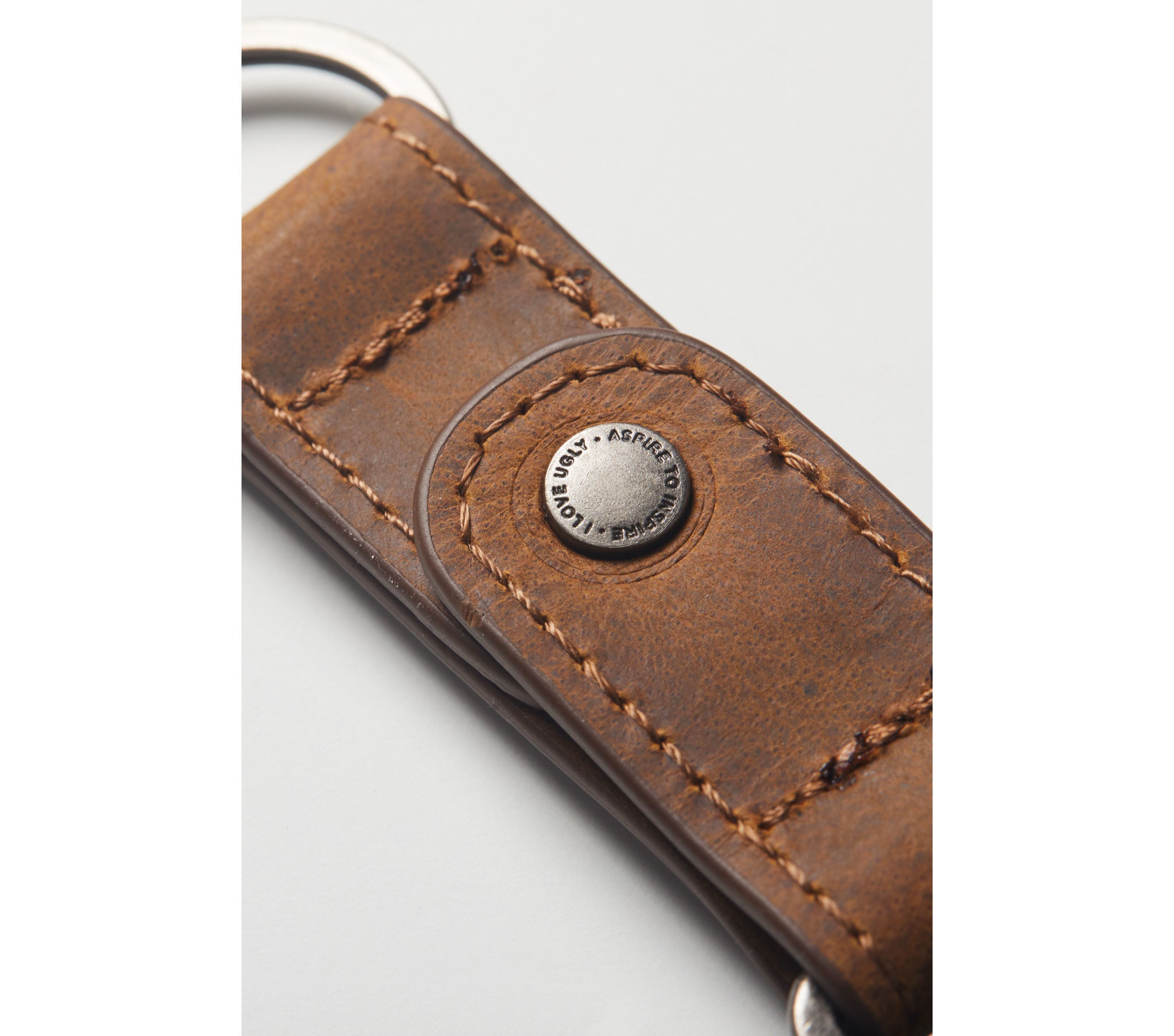 Leather Key Clip - Espresso