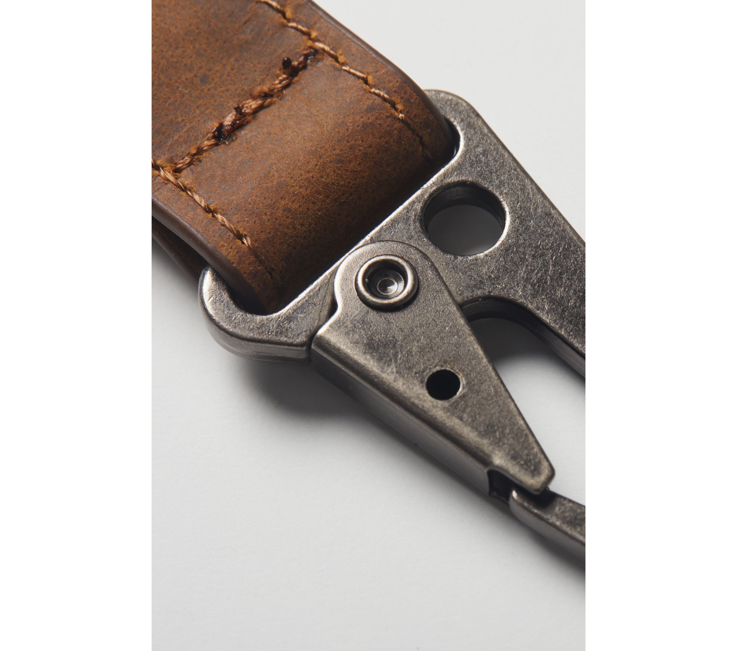 Leather Key Clip - Espresso